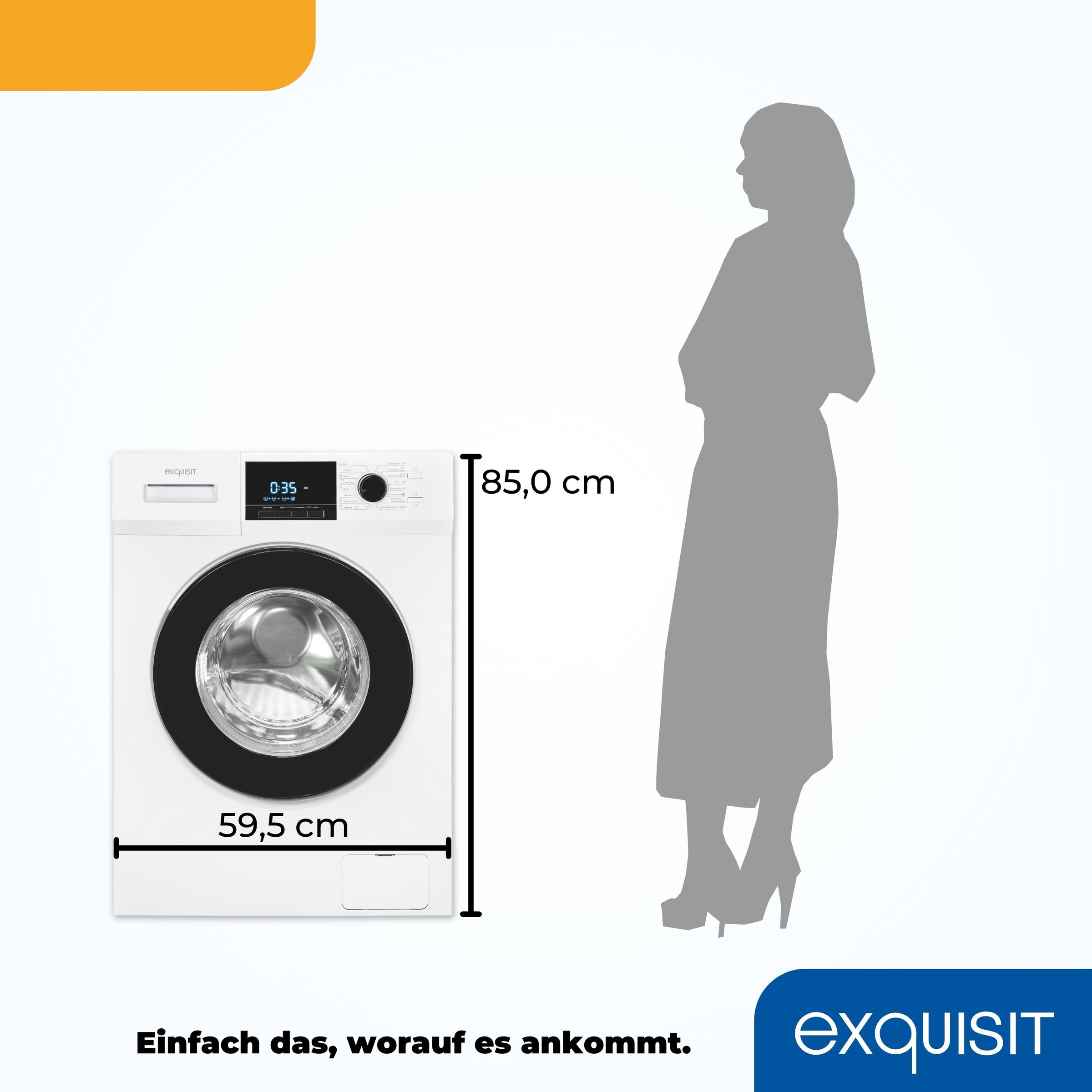 exquisit Waschmaschine »WA9214-340A«, 9 kg, 1400 U/min, Aquastop-Schlauch