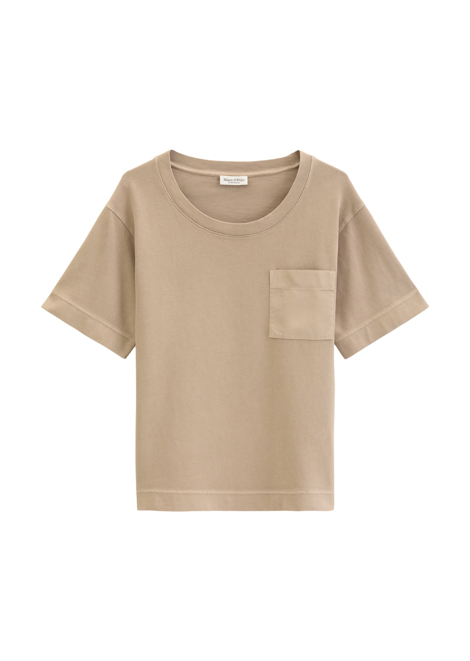 Marc O'Polo T-Shirt »mit aufgesetzter Satin-Tasche«