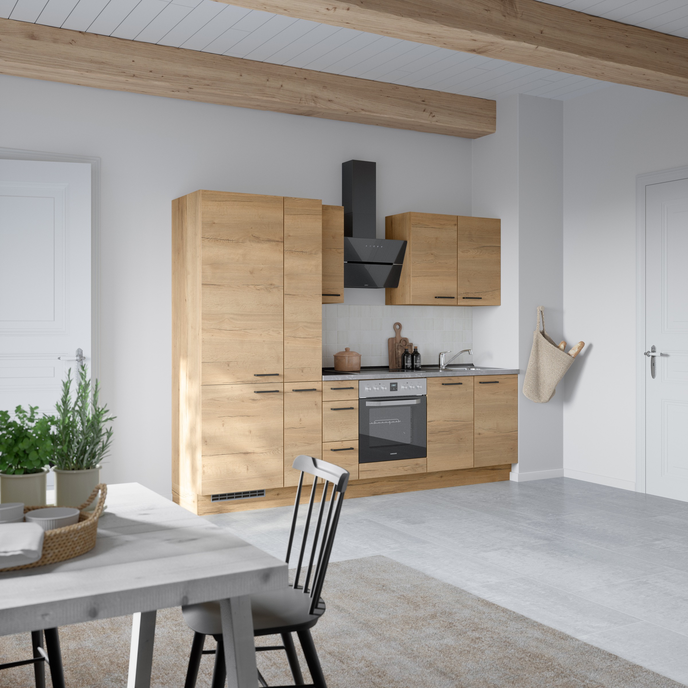 nobilia® Küchenzeile »"Structura II"«, vormontiert, Ausrichtung wählbar, Breite 270 cm, wahlw. mit E-Geräten