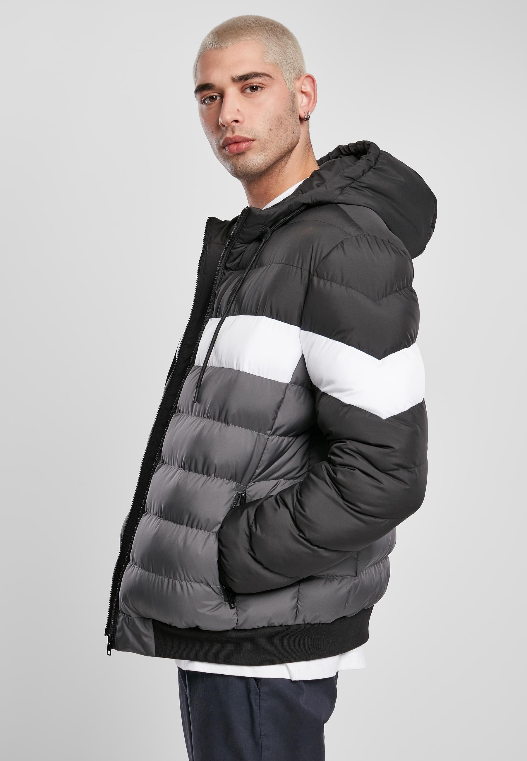 URBAN CLASSICS Winterjacke »Urban Classics Herren Colorblock Bubble Jacket«, (1 St.), mit Kapuze
