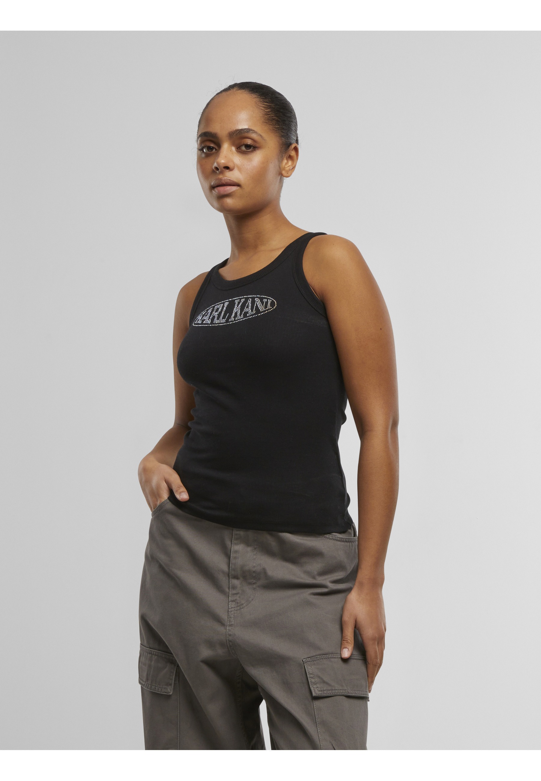 Thumbnail - Karl Kani Tanktop "Karl Kani Woven Signature Rhinestone Rib Tank"