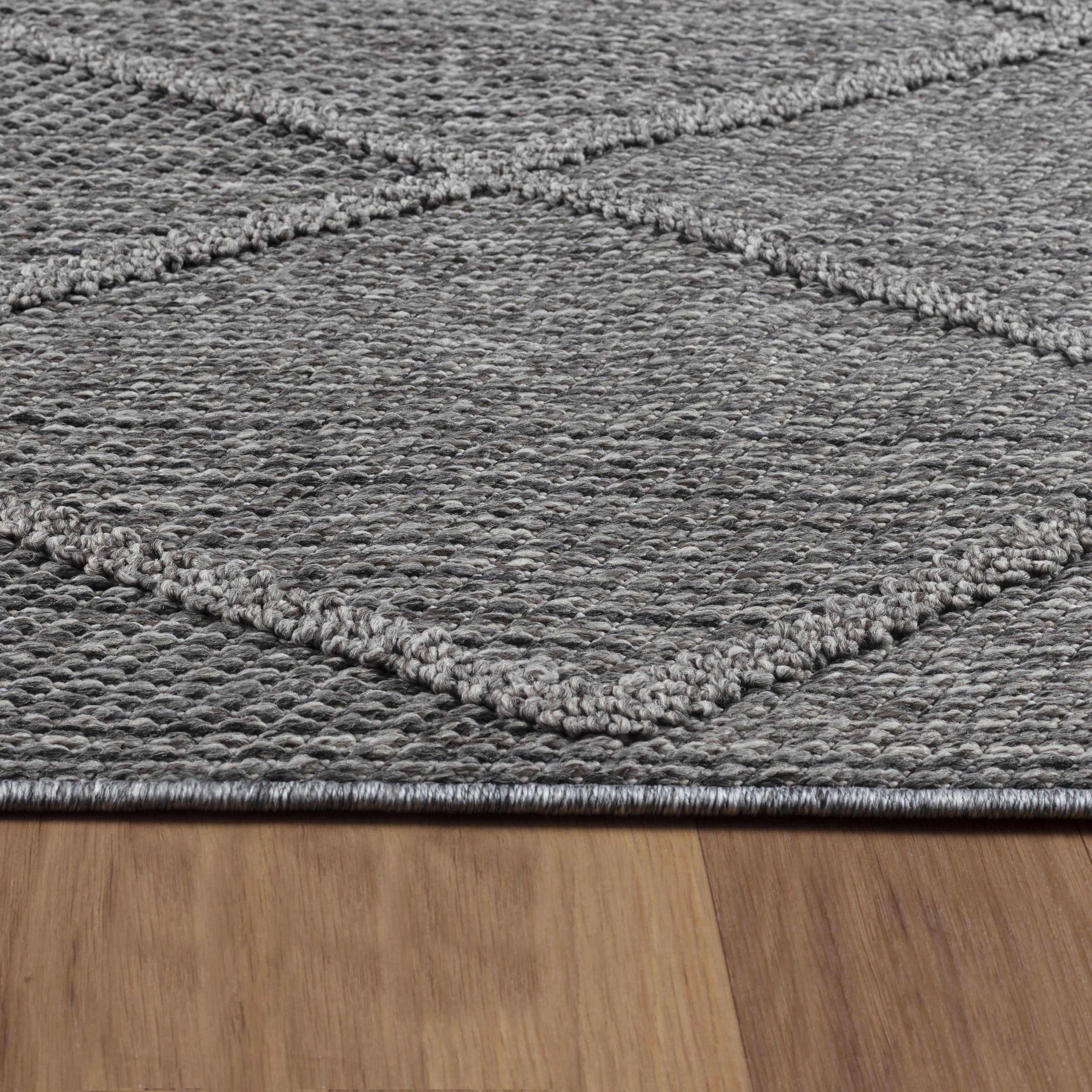 Outdoorteppich AYYILDIZ TEPPICHE "PATARA 4955", grau, B:160cm H:8mm L:230cm, Polypropylen, Teppiche, Outdoorteppich, Läufer / Pflegeleicht / Strapazierfähig / In- und Outdoor geeignet 3