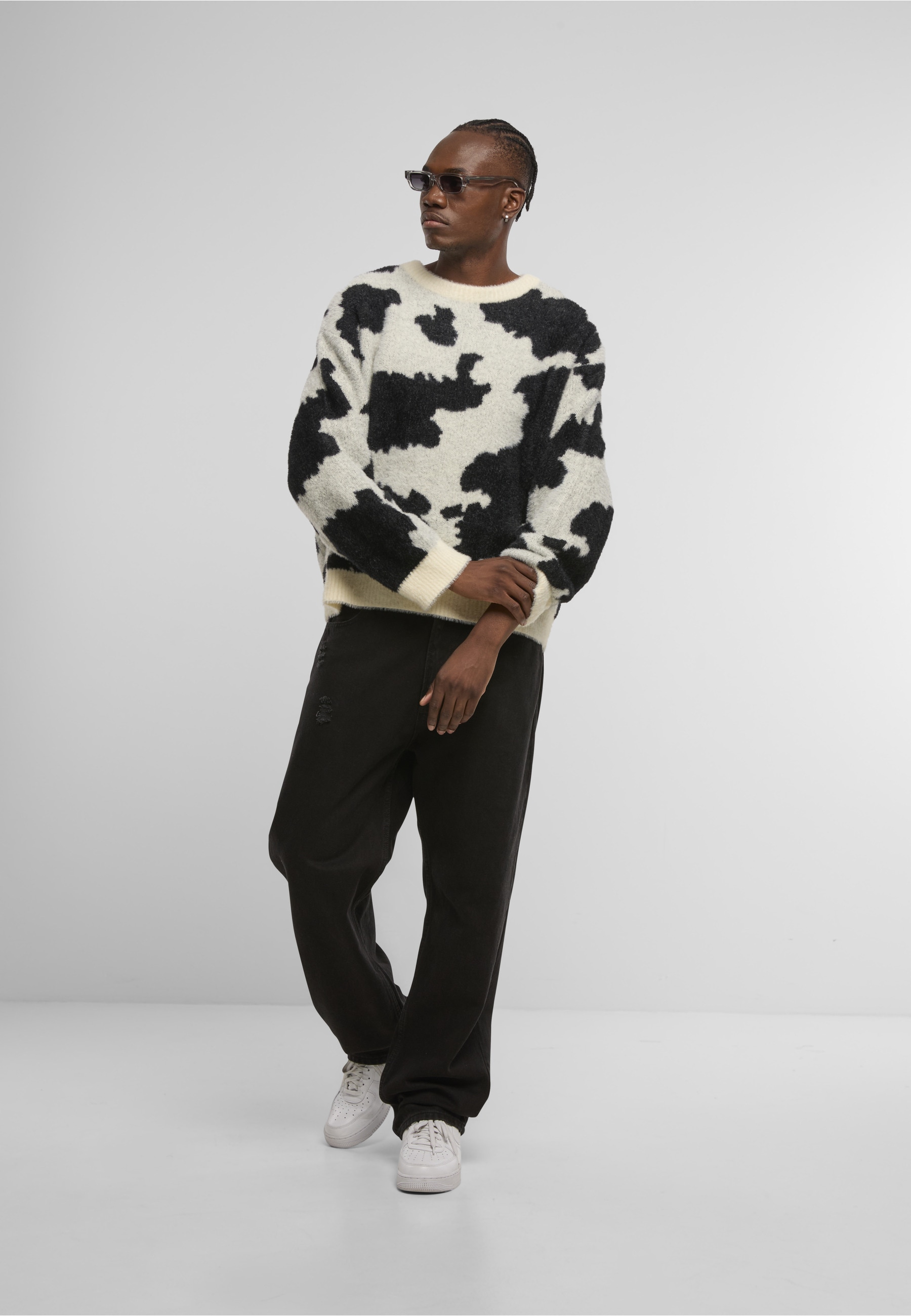 Another Cotton Lab Fleecepullover »Another Cotton Lab Another Cow Knit Sweater«, 1
