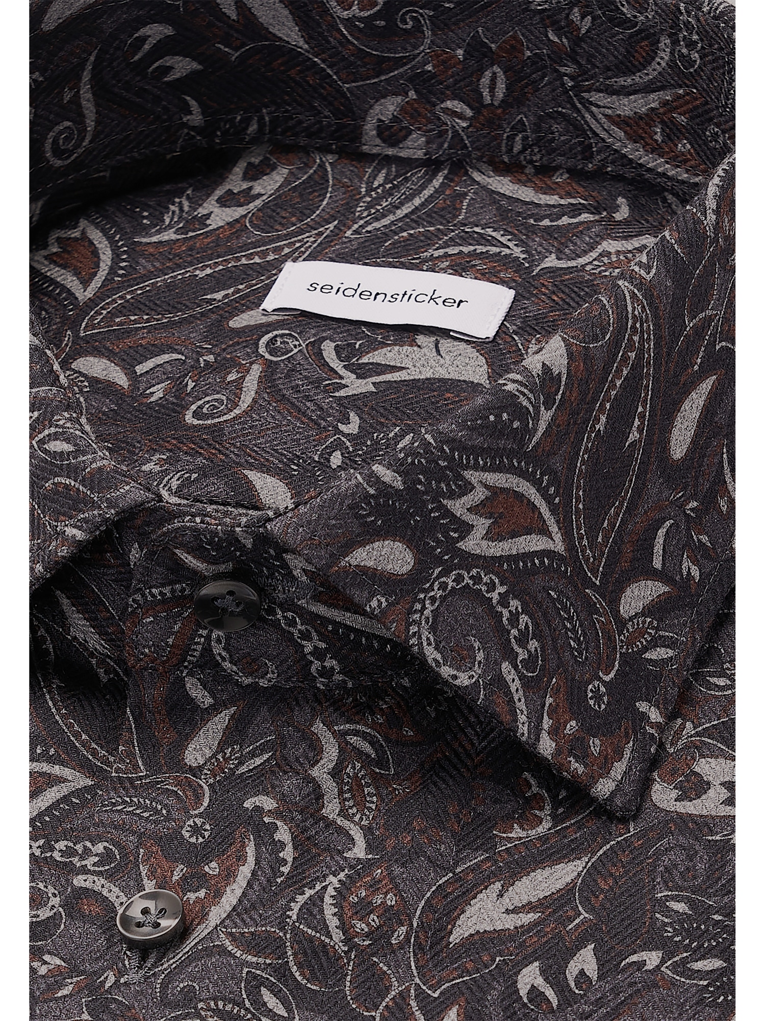 seidensticker Flanellhemd »Schwarze Rose«, Slim 1/1 Kentkragen Flanell