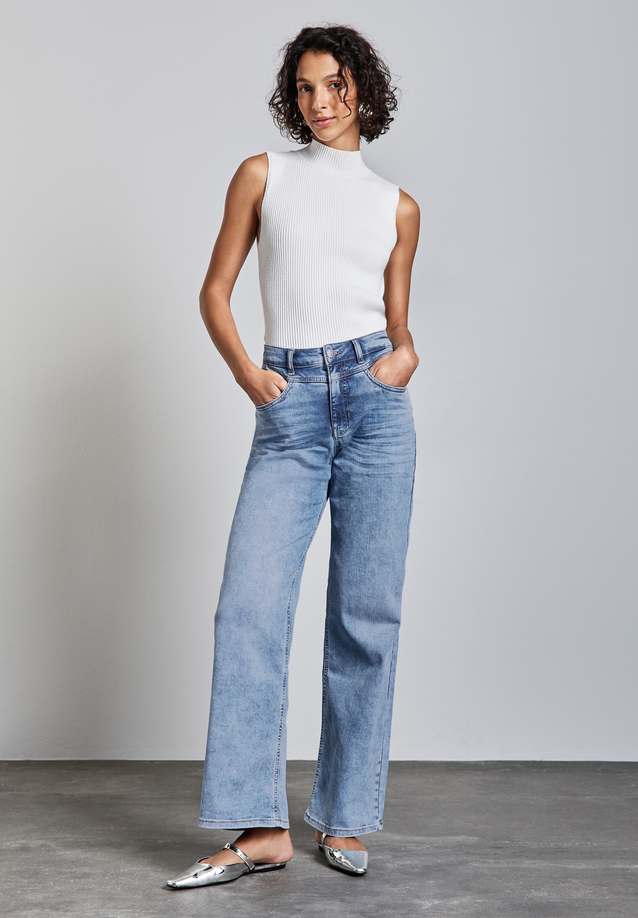 STREET ONE Loose-fit-Jeans, aus Baumwolle mit Stretchanteil