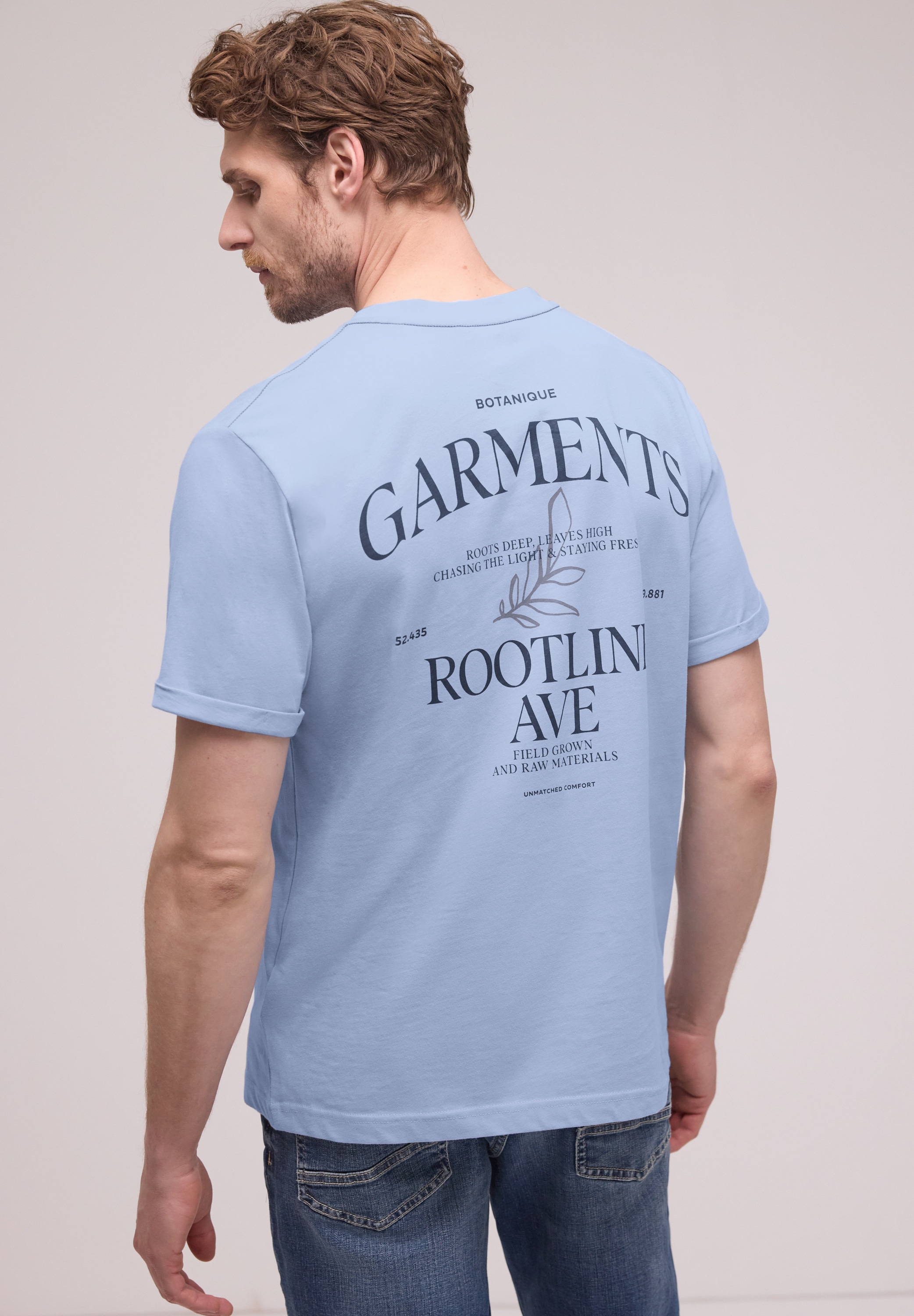 STREET ONE MEN T-Shirt aus reiner Baumwolle