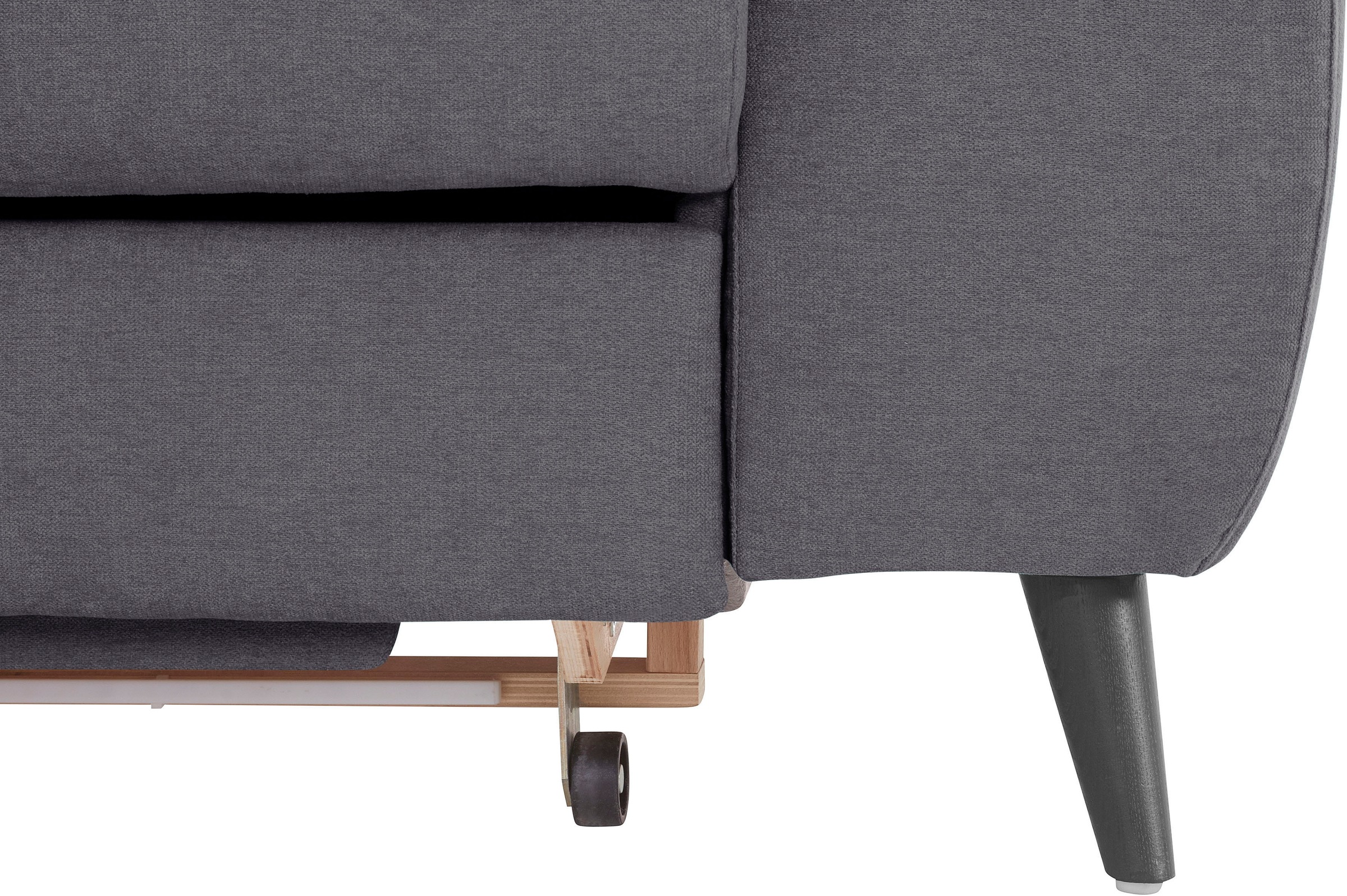 COTTA Ecksofa »Mia L-Form mit 3 Zierkissen«, wahlweise mit Bettfunktion, Bettkasten, Beleuchtung & Wireless-Charger