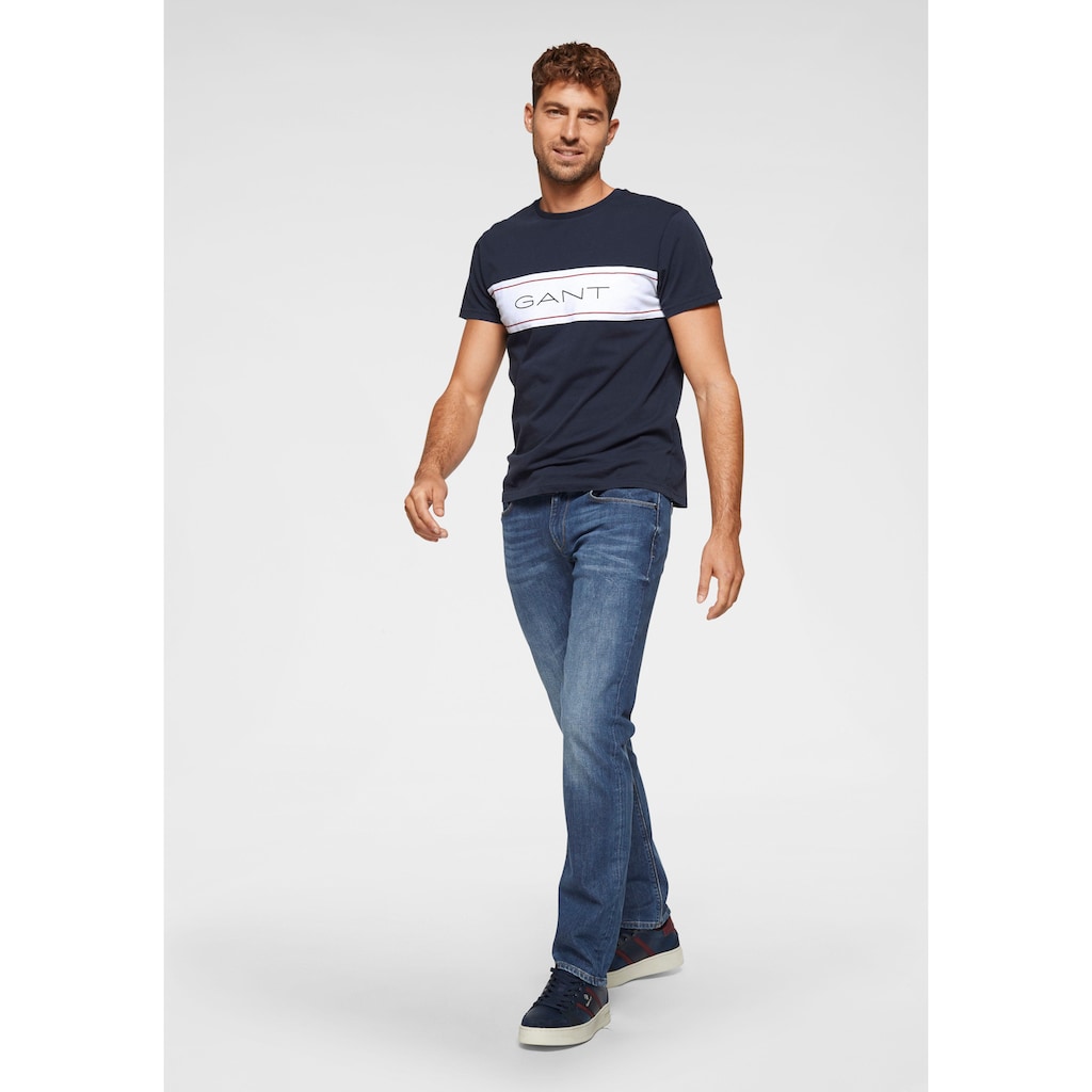 Gant T-Shirt »ARCHIVE STRIPE«, Colourblocking mit GANT- Schriftzug