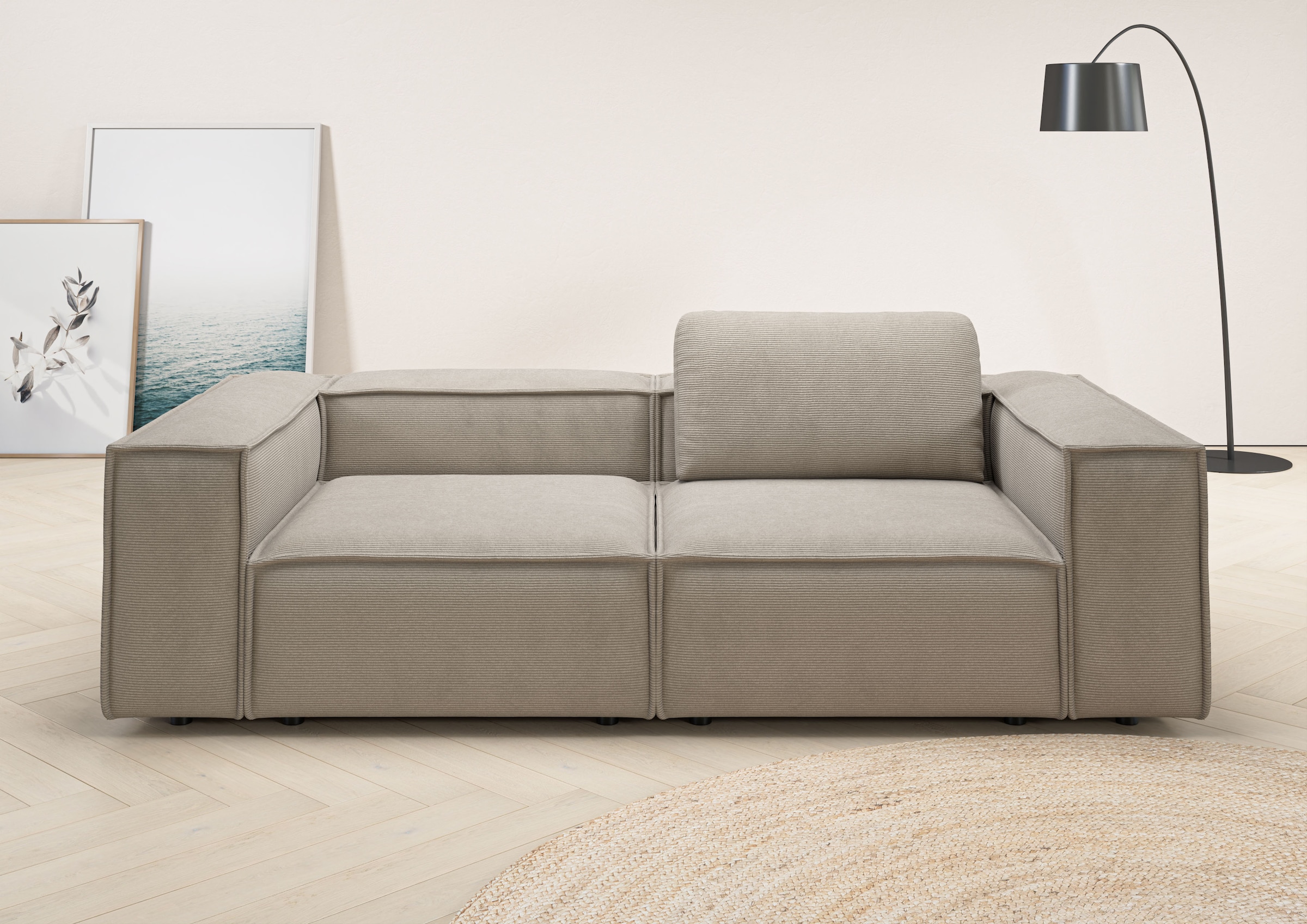 Home affaire 2-Sitzer "Watertown, modernes Sofa 246 cm breit, auch in Feinc günstig online kaufen