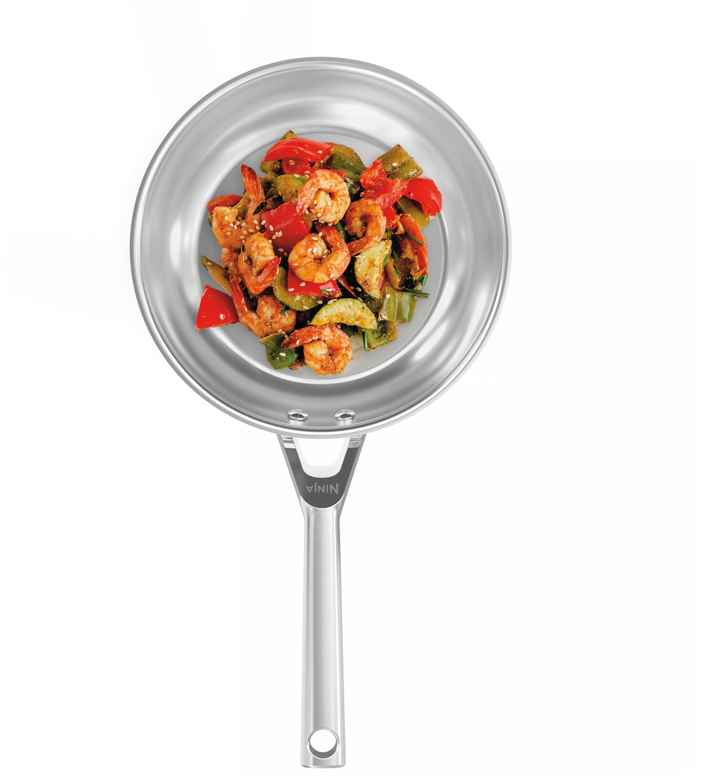 Thumbnail - NINJA Bratpfanne "Ninja EverClad Edelstahl-Pfanne C900DE" Edelstahl 1 Stk. tlg. Entwickelt für den Einsatz unter schwier...