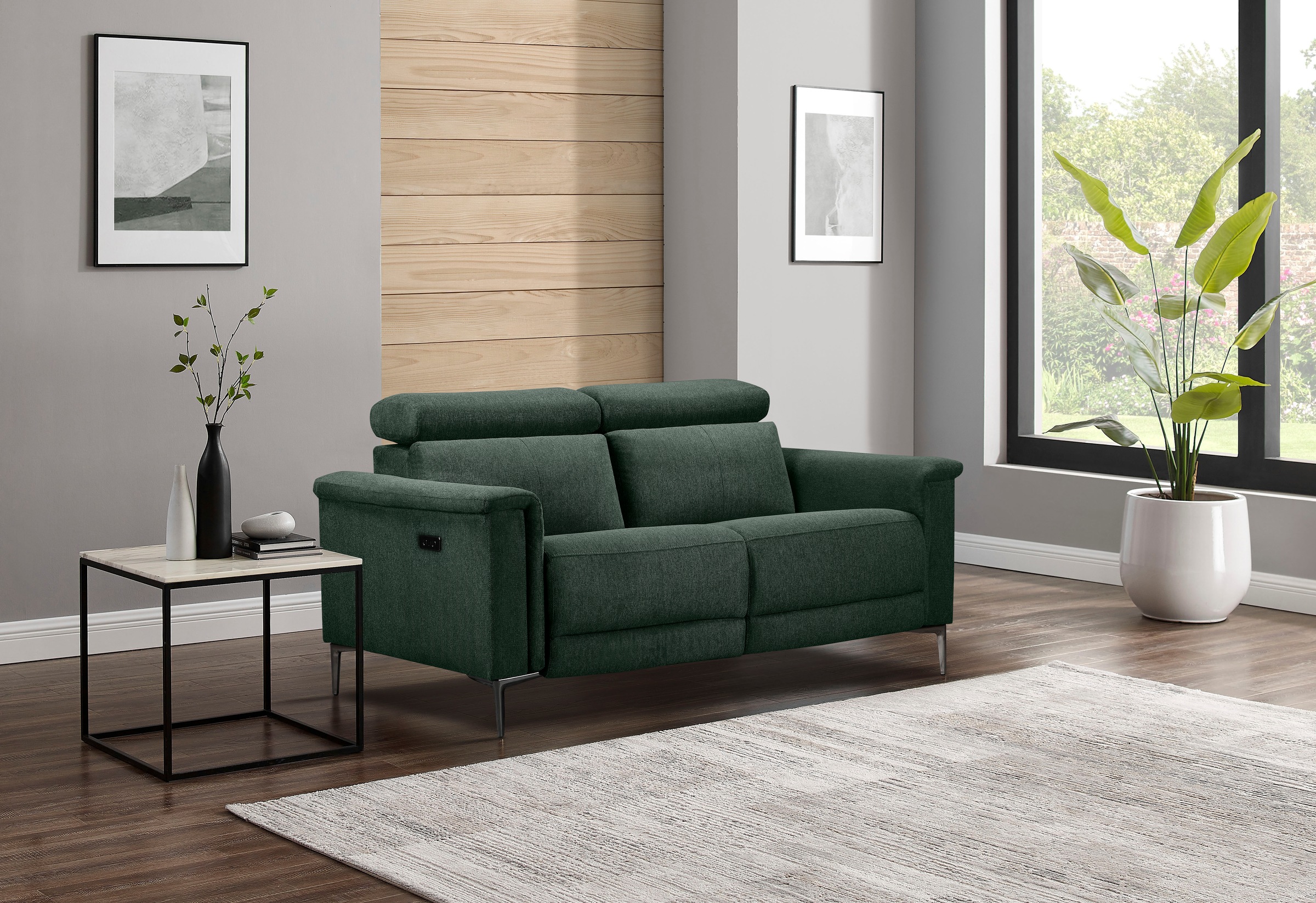 Places of Style 2-Sitzer »Lund«, manueller od. elektrischer Relaxfunktion und USB-A