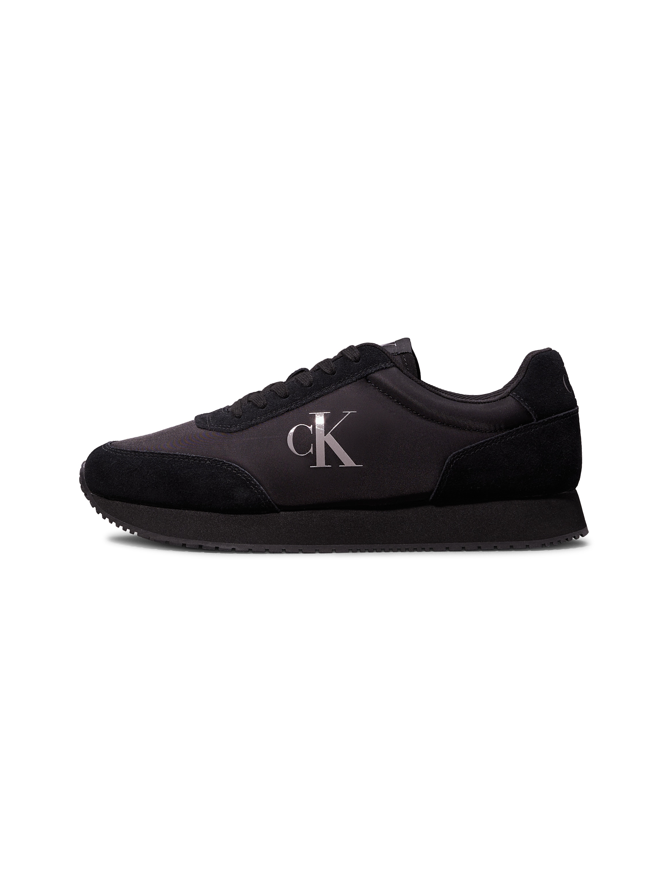 Calvin Klein Jeans Plateausneaker »RETRO RUNNER ICONIC SNK«, Freizeitschuh, Schnürschuh, Halbschuh mit seitlichem CK-Logo