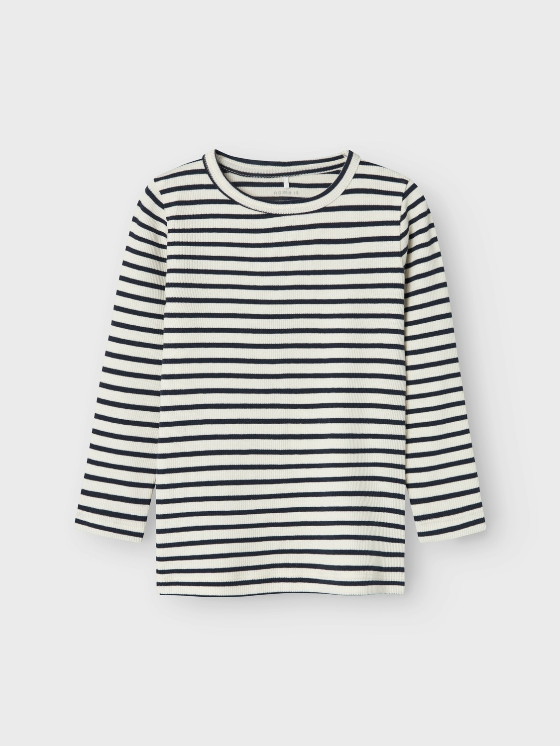 Thumbnail - Name It Langarmshirt "NMNBANI LS XSL TOP NOOS" Ringel-Look in toller Rippen-Qualität