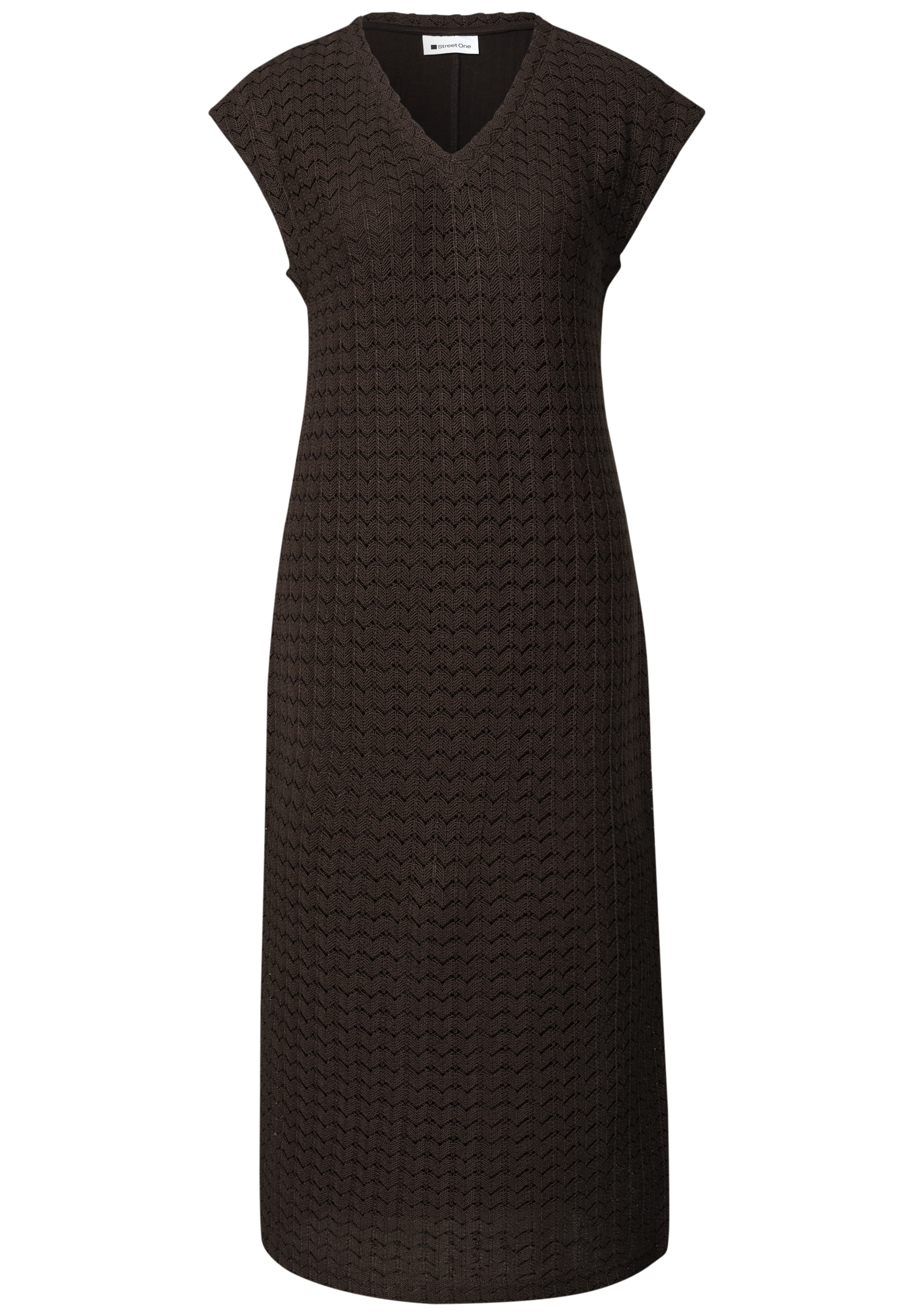 STREET ONE Midikleid Ohne Taschen in Unifarbe