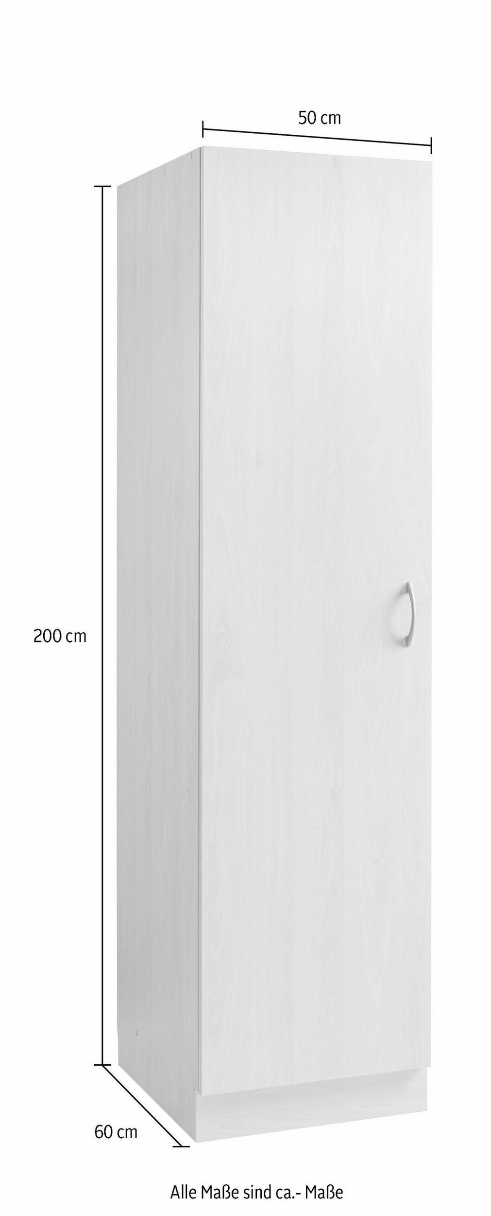 wiho Küchen Seitenschrank »Kiel«, 50 cm breit, Höhe 200 cm