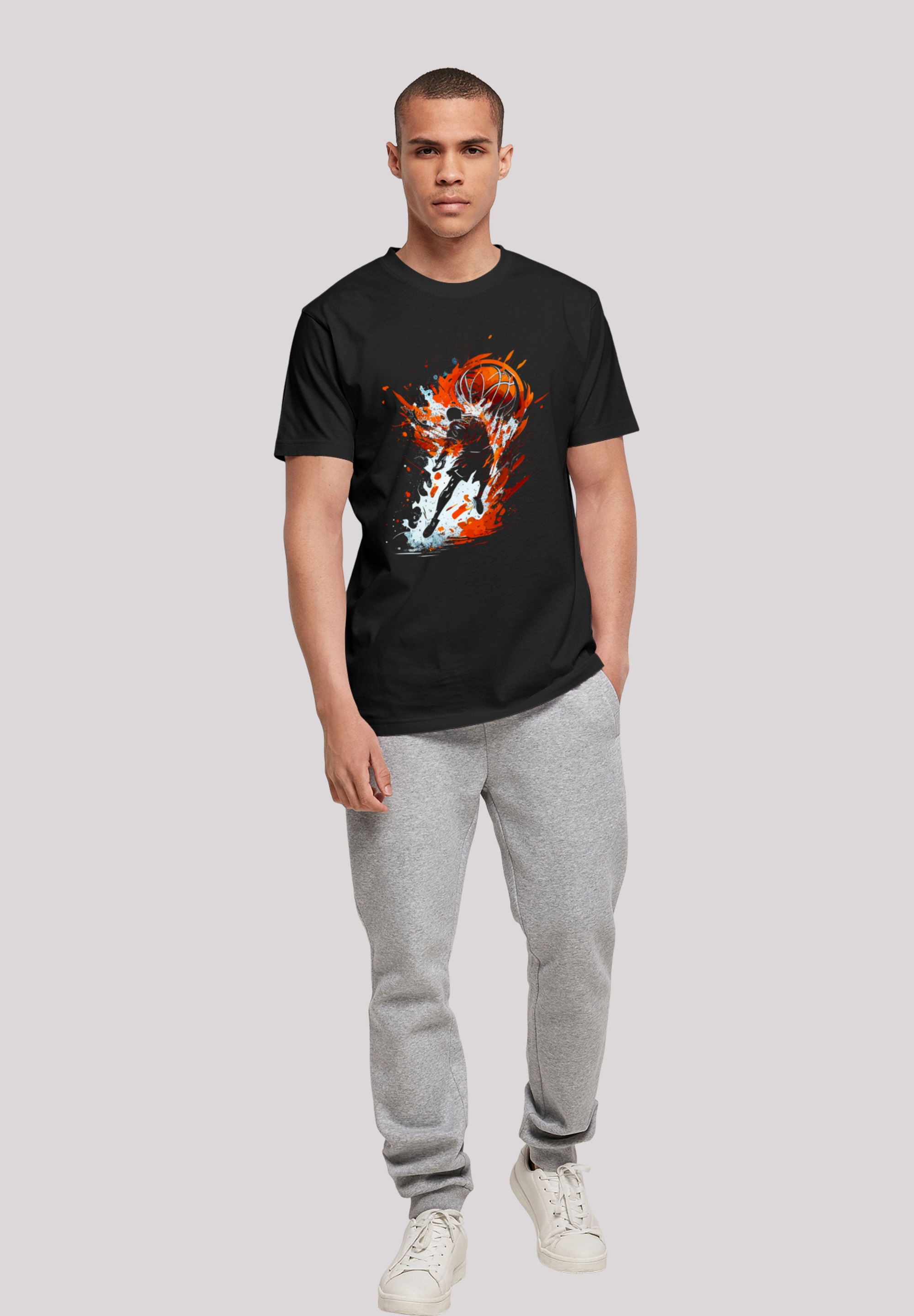 F4NT4STIC T-Shirt »Basketball Splash Sport UNISEX«, Print