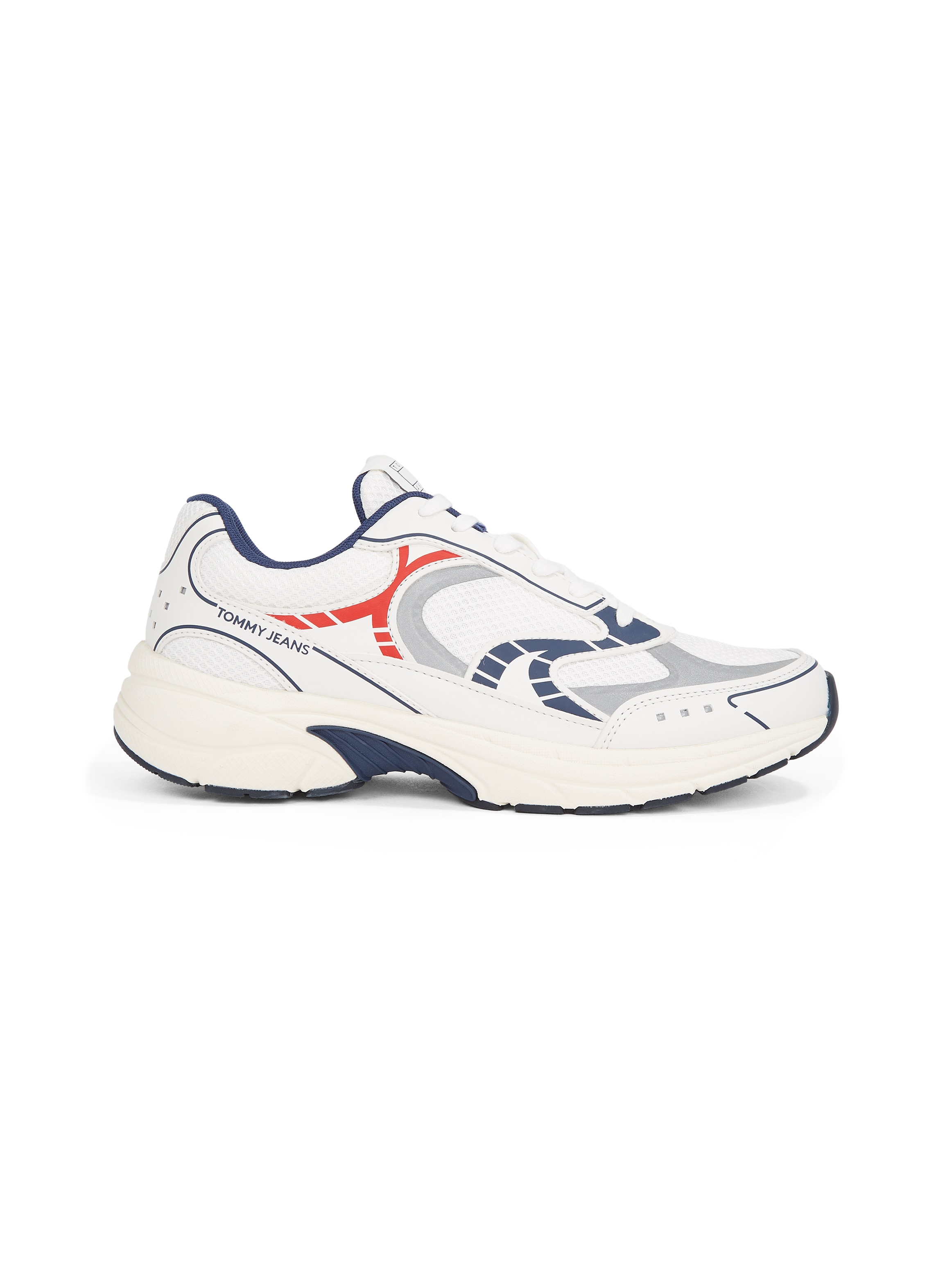 Tommy Jeans Sneaker »ARCHIVE'25«, Freizeitschuh, Halbschuh, Schnürschuh mit Kontrastbesätzen