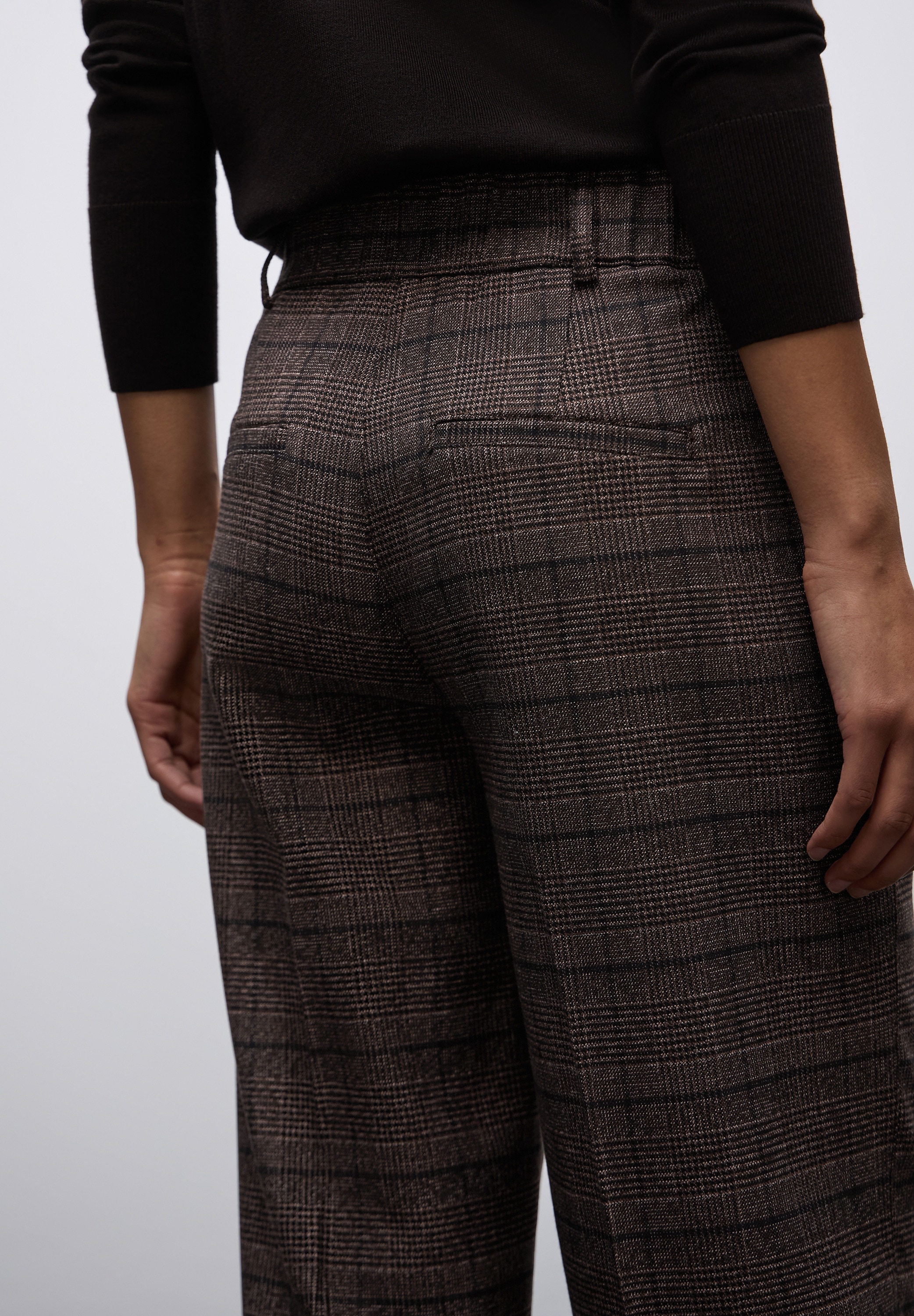 STREET ONE Stoffhose  mit Karo Muster