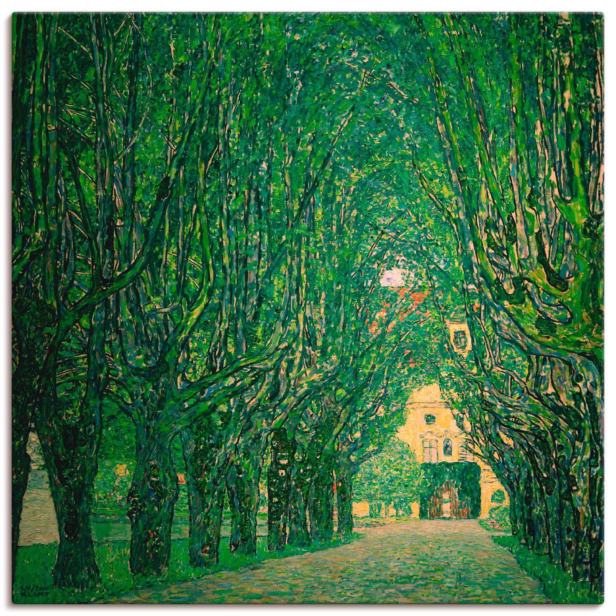 Artland Wandbild »Allee im von BAUR Größen Kammer«, in Leinwandbild, | Schloß als Park Bäume, Wandaufkleber bestellen St.), Poster Wiesen oder (1 versch. 