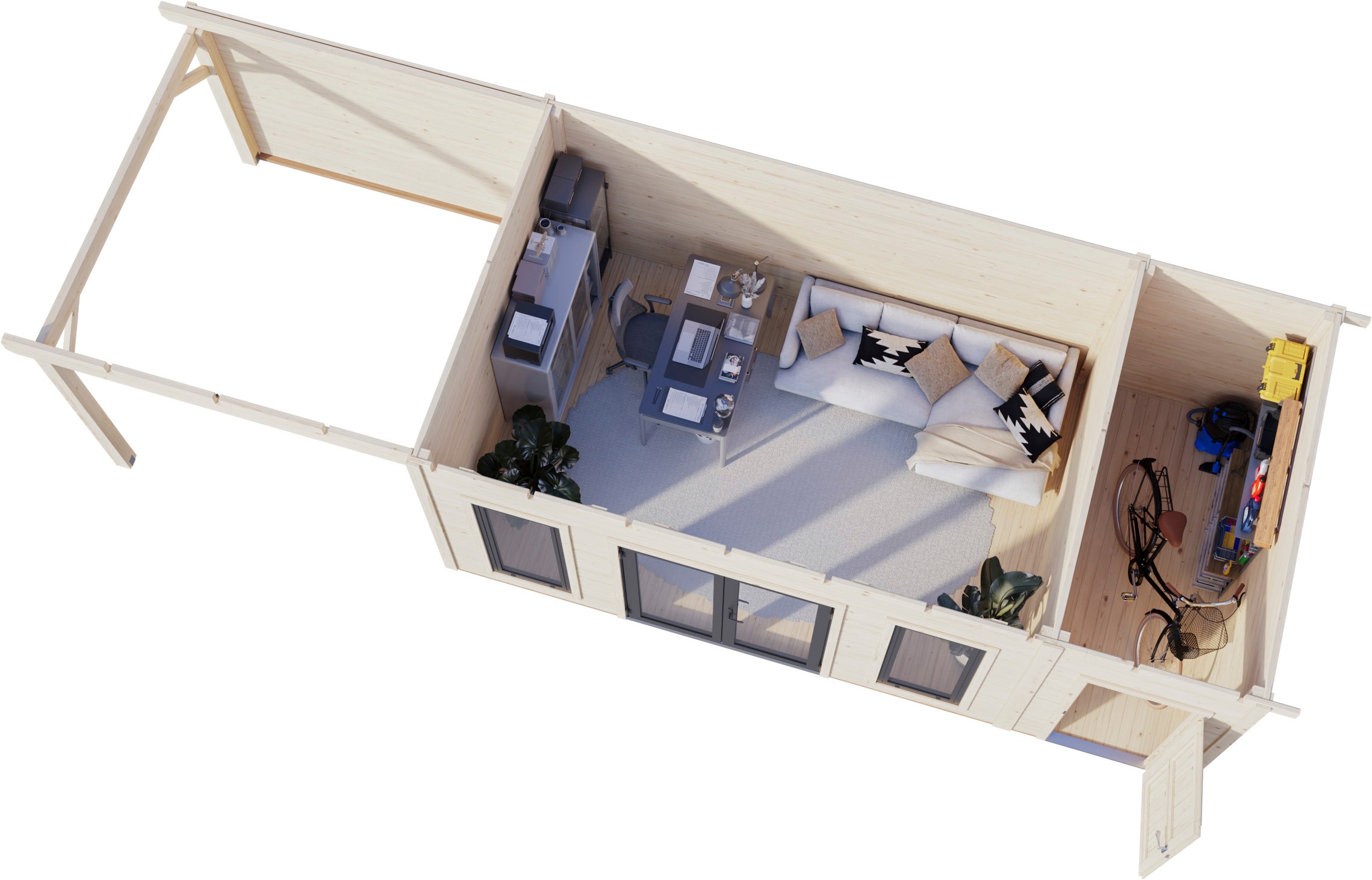 Palmako Gartenhaus »Aurelia 16,7+7,9 m²«