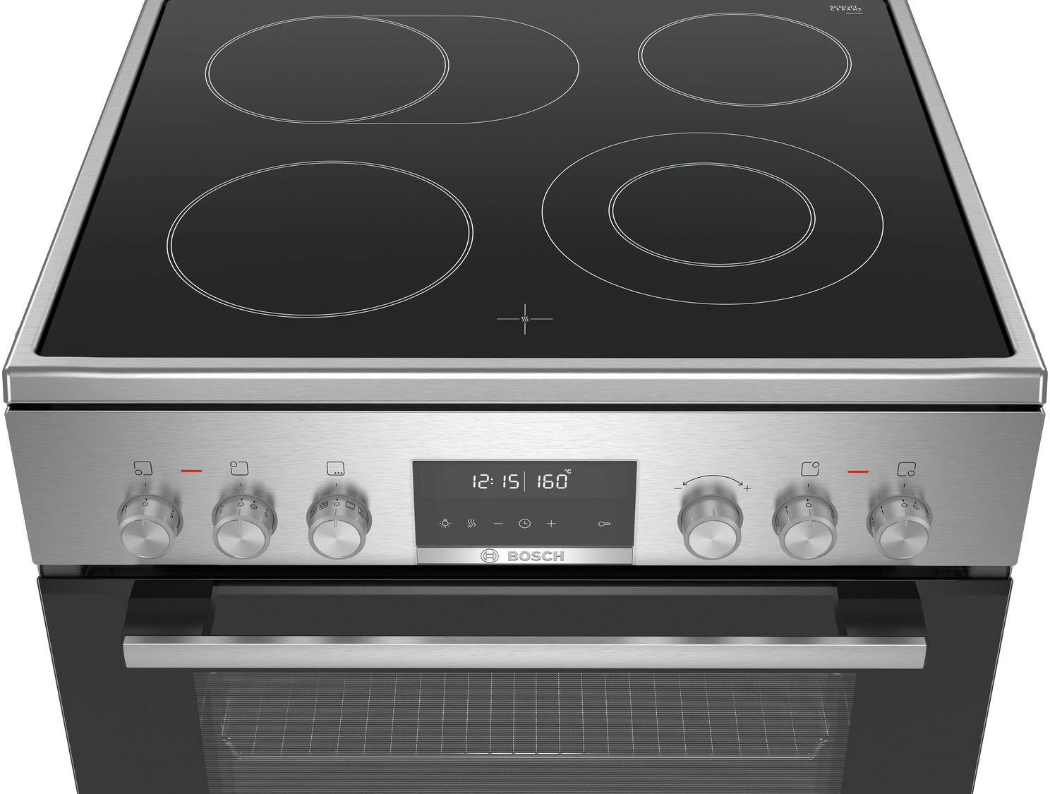 BOSCH Elektro-Standherd 6 »HKS79U250«, mit 3-fach-Teleskopauszug, Pyrolyse-Selbstreinigung