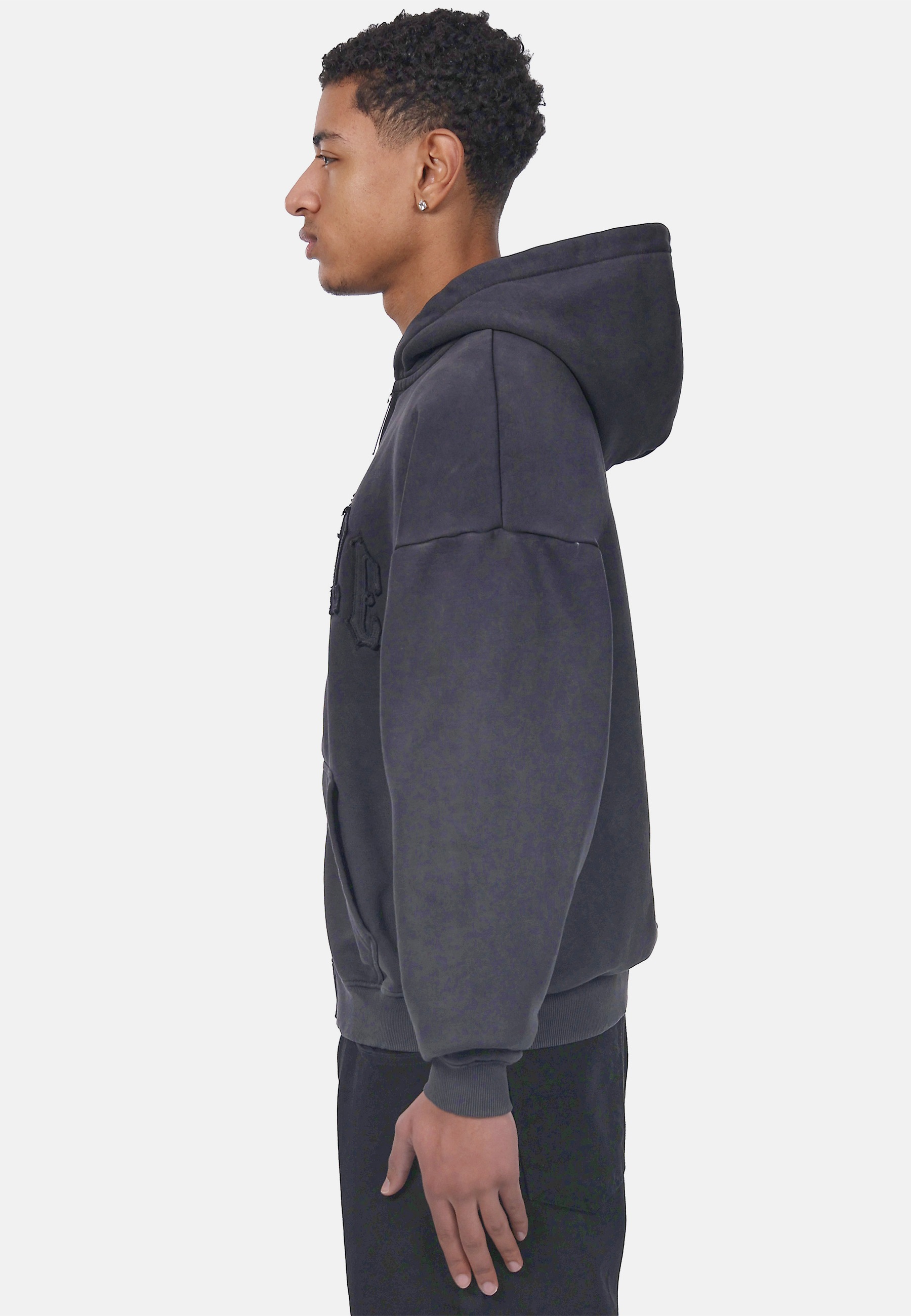 Dropsize Sweatjacke »Dropsize SUPER HEAVY OVERISZE RAW EDGES ZIP HOODIE«