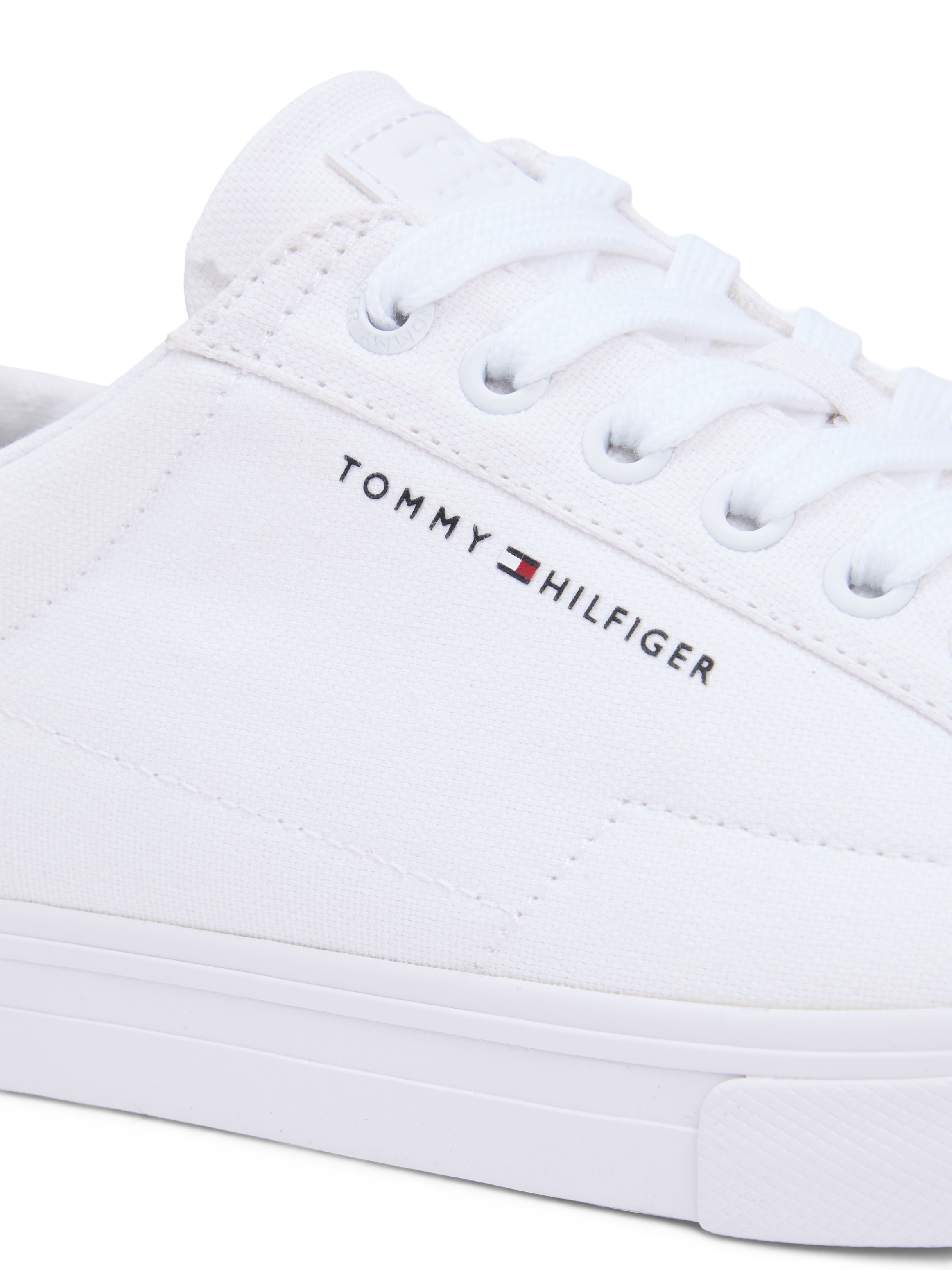 Tommy Hilfiger Sneaker »VULC CORE LONG LACE«  Freizeitschuh, Halbschuh, Schnürschuh mit Kontrastbesatz an der Ferse