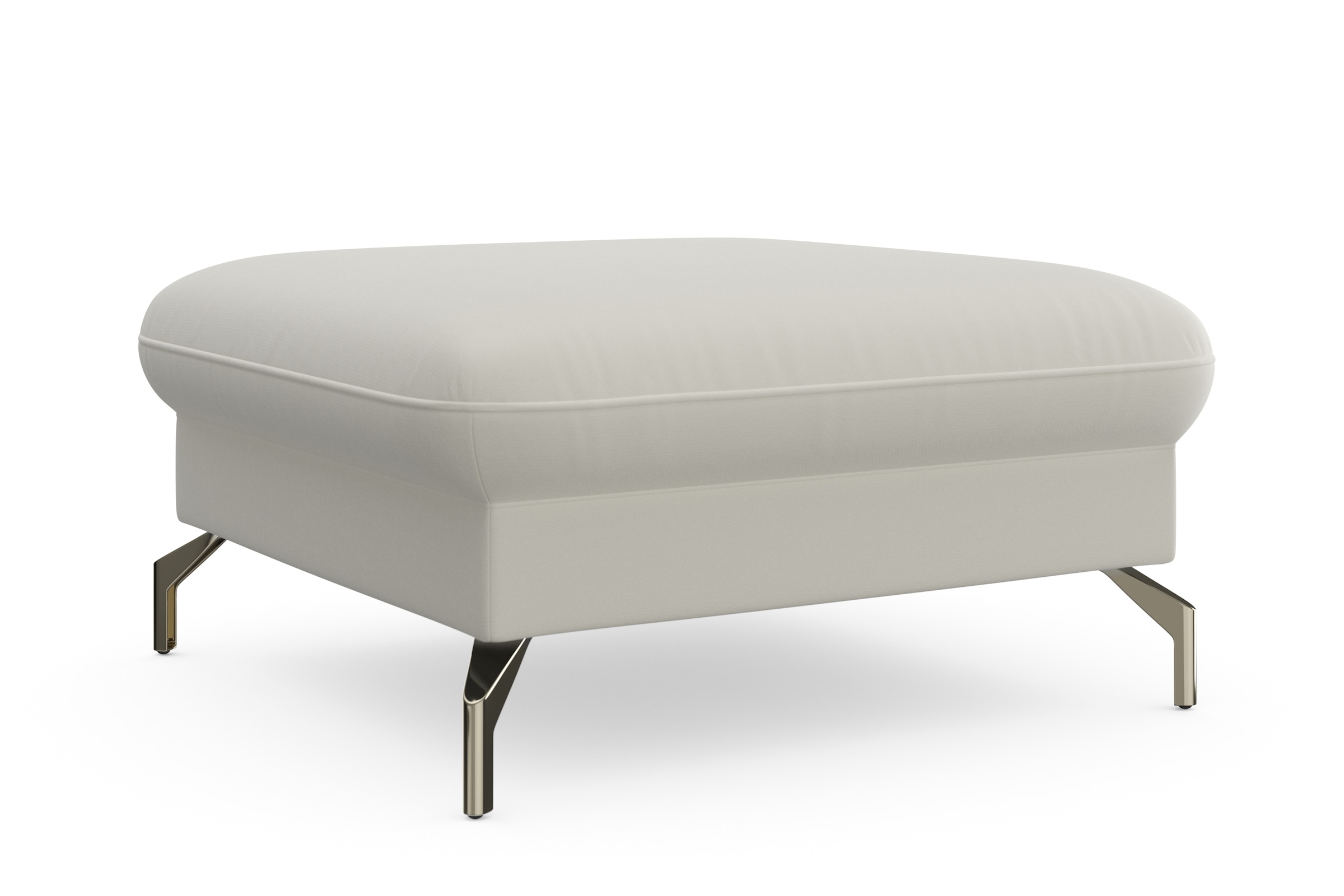 sit&more Hocker »Fashion«, inklusive Federkern, mit satinierten Nickelfüßen