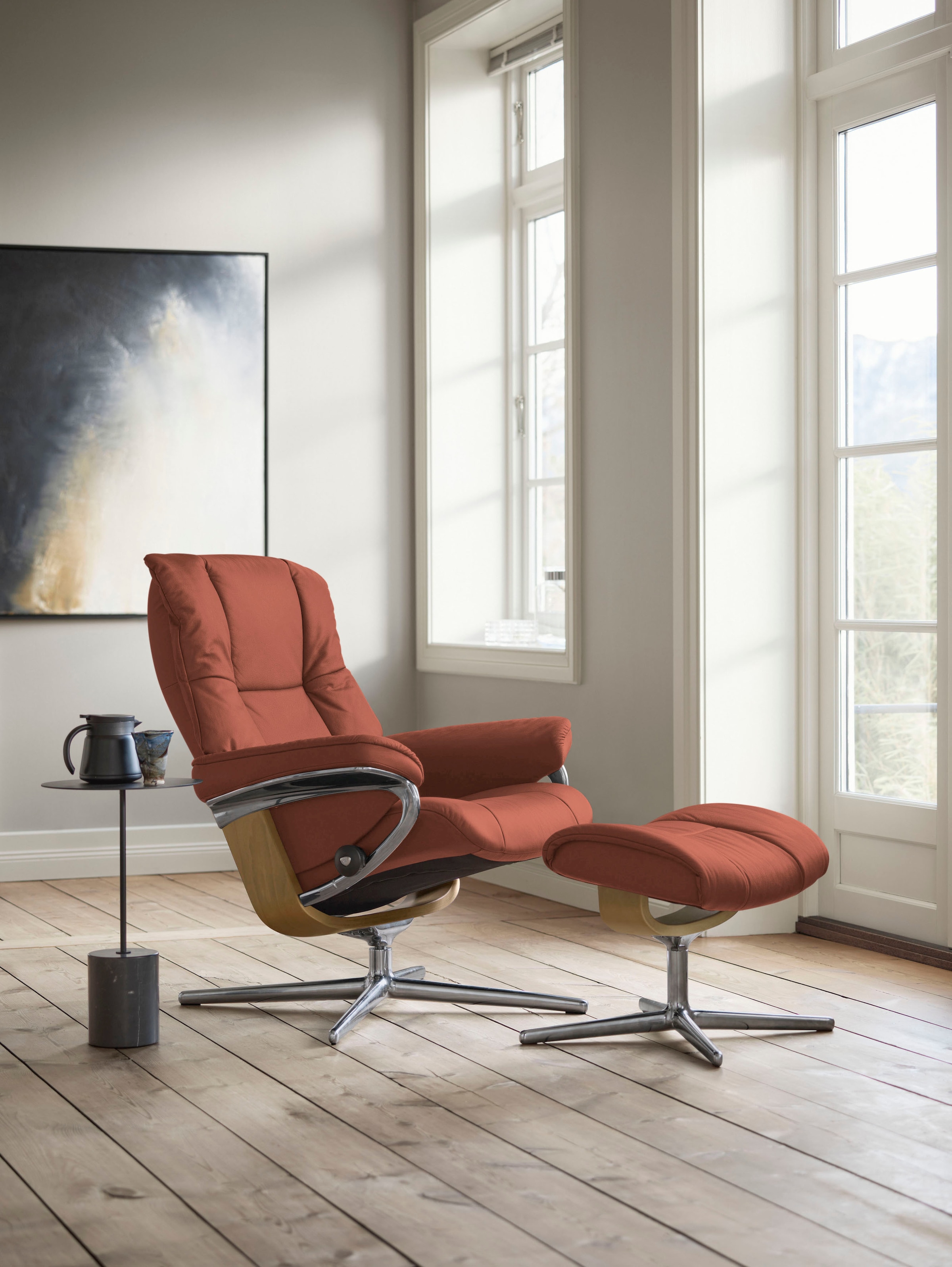 Stressless® Fußhocker »Mayfair«, mit Cross Base, Größe S, M & L, Holzakzent Eiche