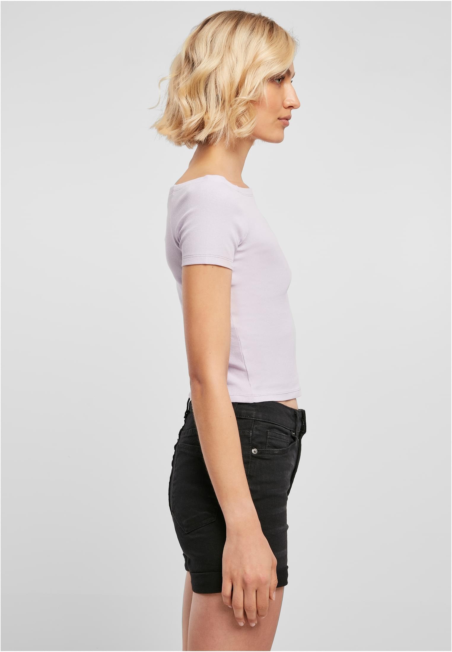 URBAN CLASSICS T-Shirt »Damen Ladies Off Shoulder Rib Tee«, (1 tlg.) kaufen  | BAUR