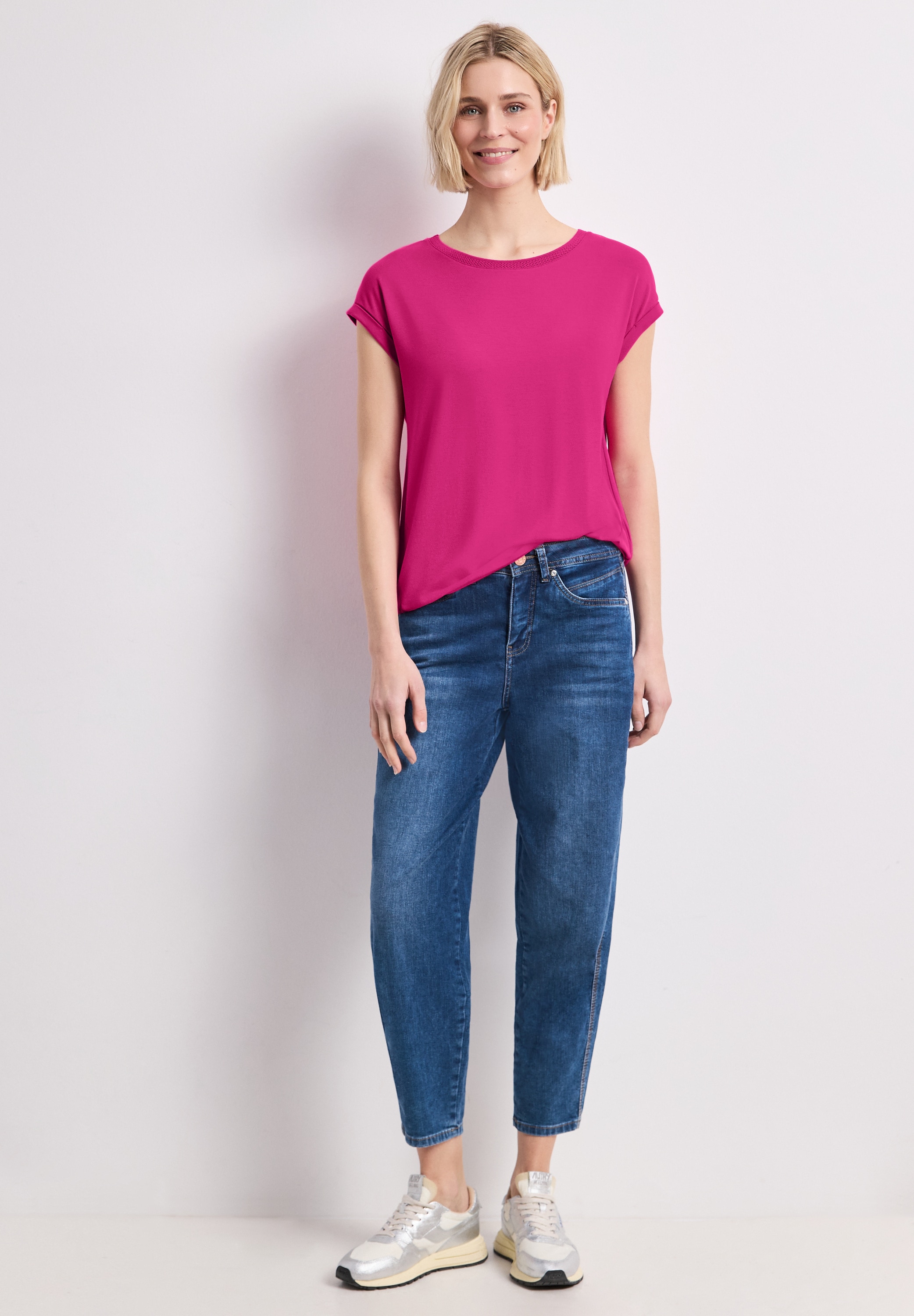 STREET ONE T-Shirt mit U-Boot-Ausschnitt