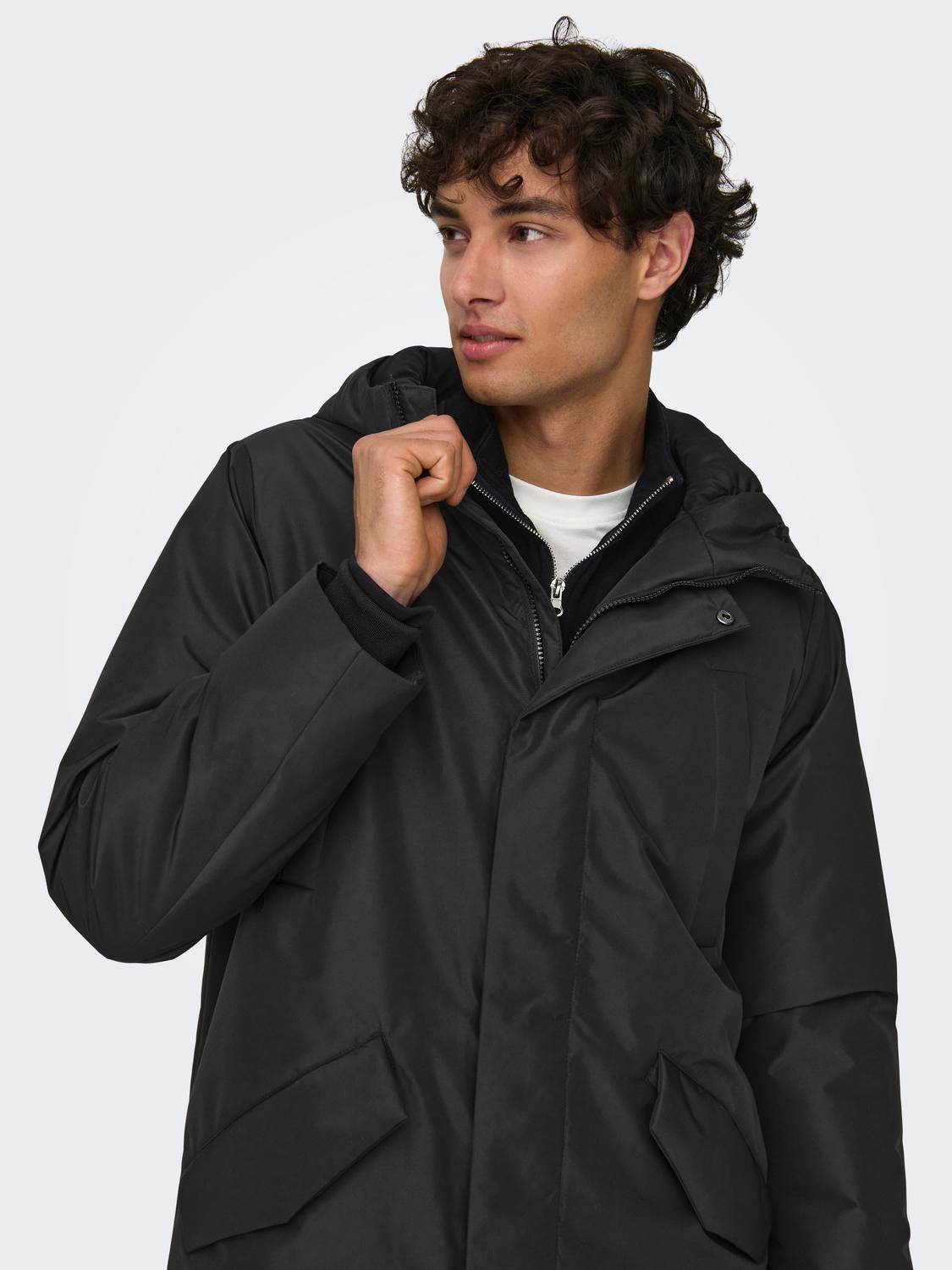 ONLY & SONS Outdoorjacke »ONSCARL LIFE PARKA OTW«, mit Kapuze