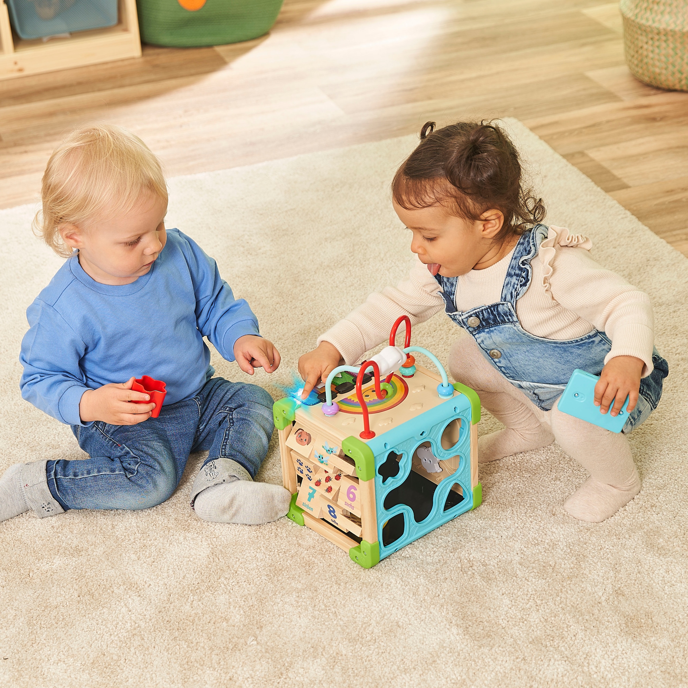 Vtech® Motorikwürfel »Vtech Baby, Interaktiver Holz-Spielwürfel« FSC® - schützt Wald