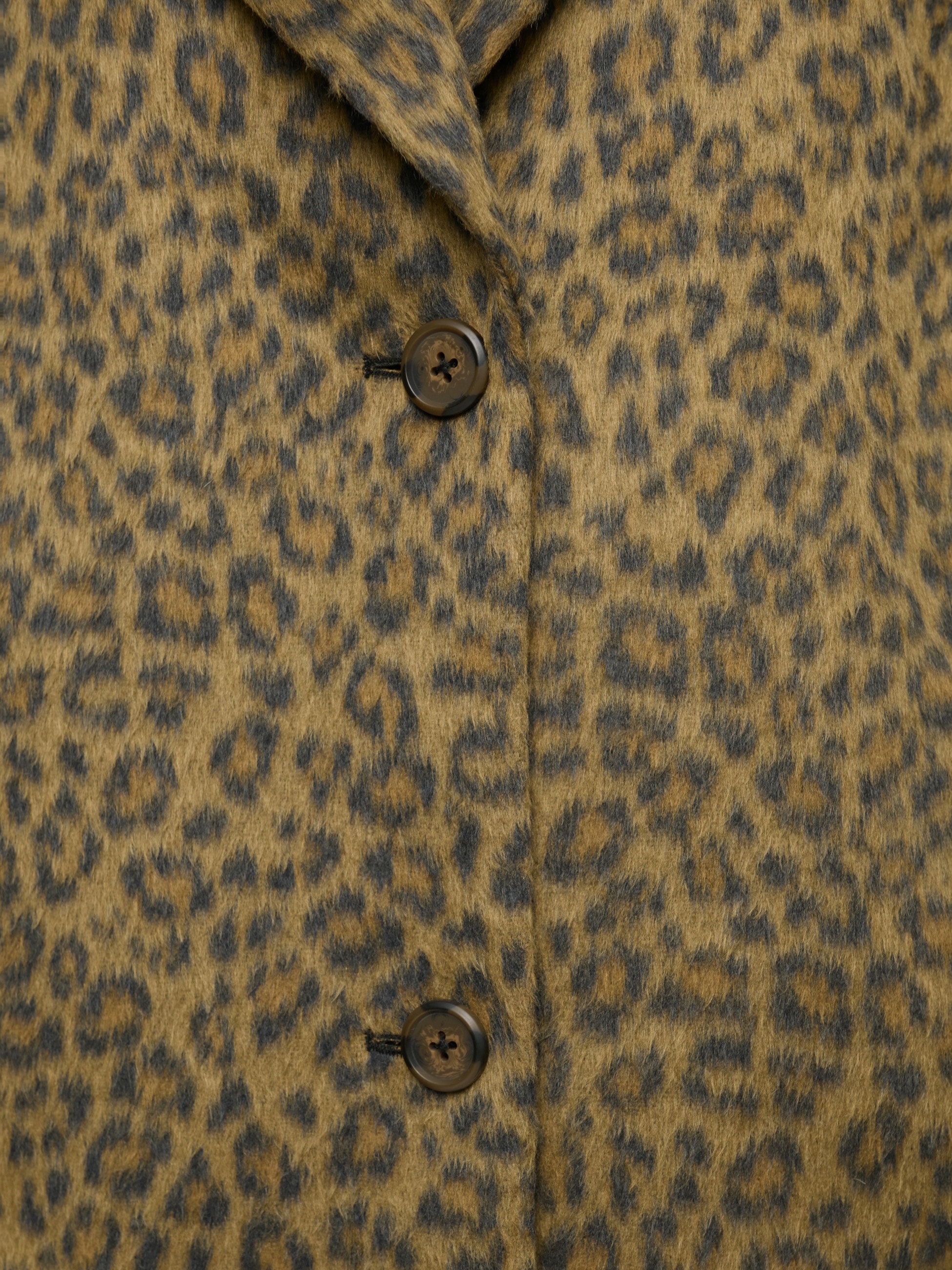 MANISA Fellimitatmantel, mit Animal-Print und Reverskragen