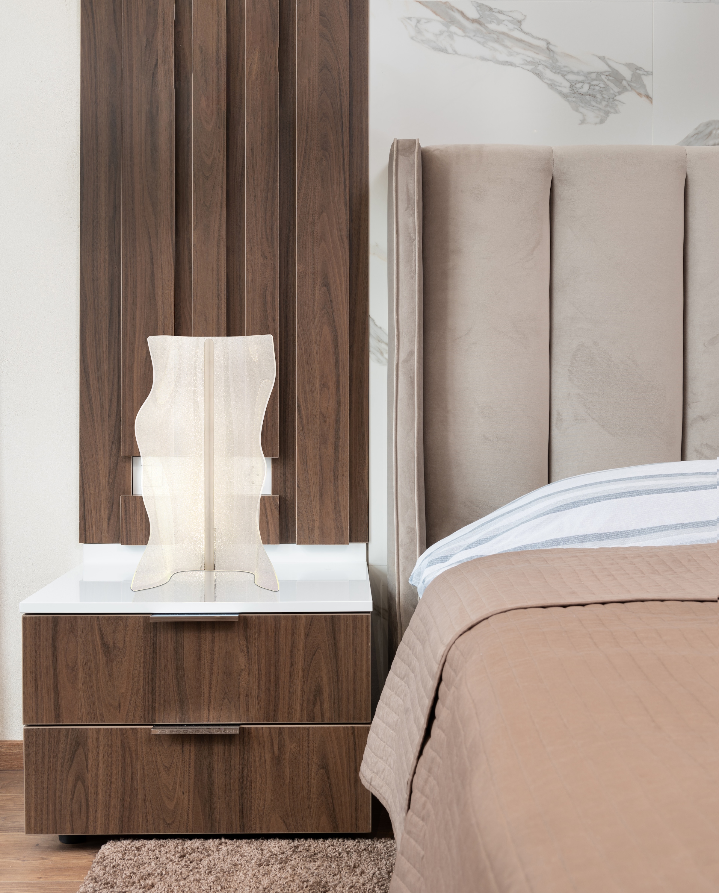 GLOBO LIGHTING Tischleuchte »SAQUE« LED-Modul 1 Stk. Warmweiß Tischlampe Nachttischlampe Deko-Tischleuchte Schlafzimmer