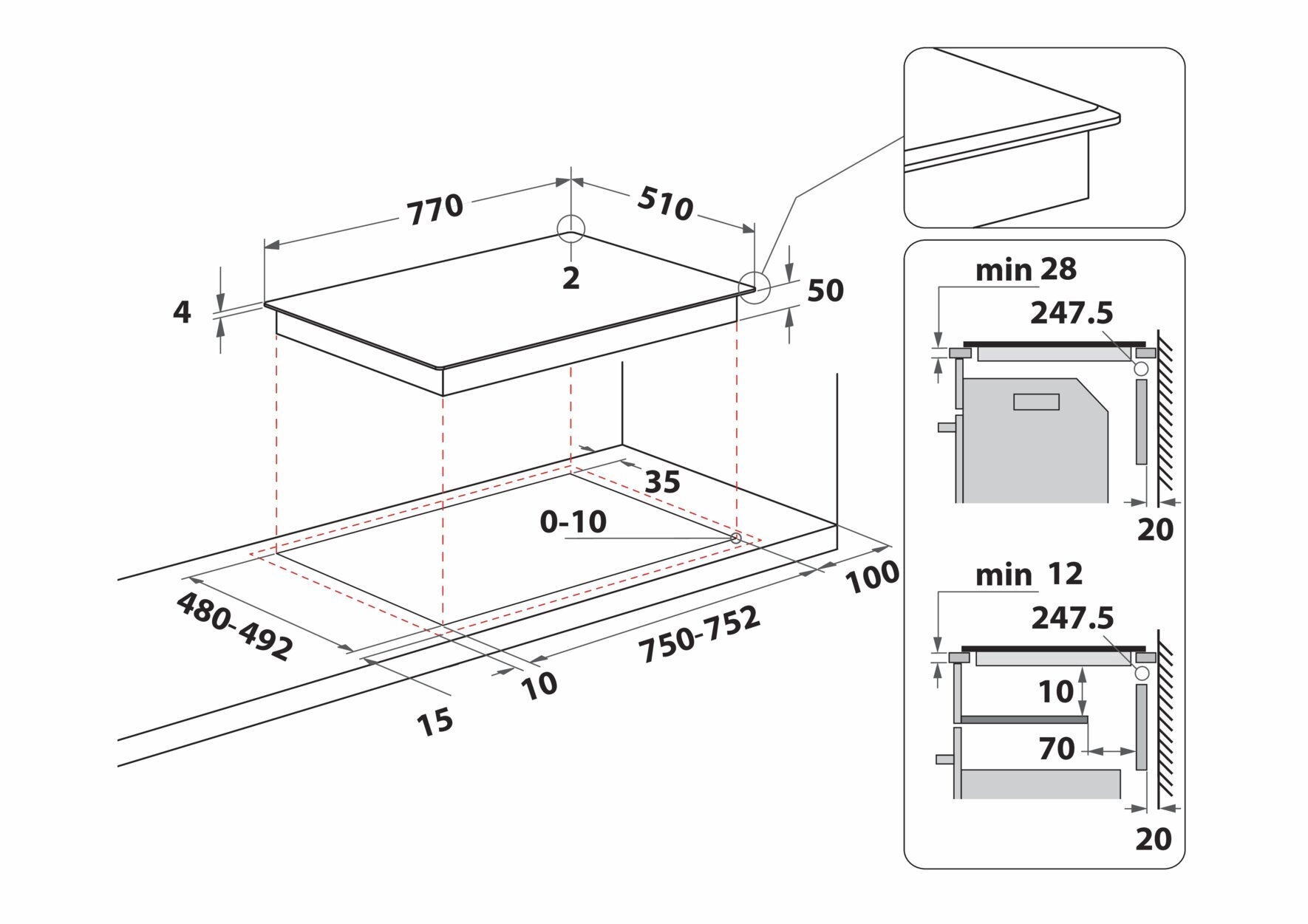 BAUKNECHT Induktions-Kochfeld »BS 2577B BM« Schutzkontaktstecker (Typ F-CEE 7/4)
