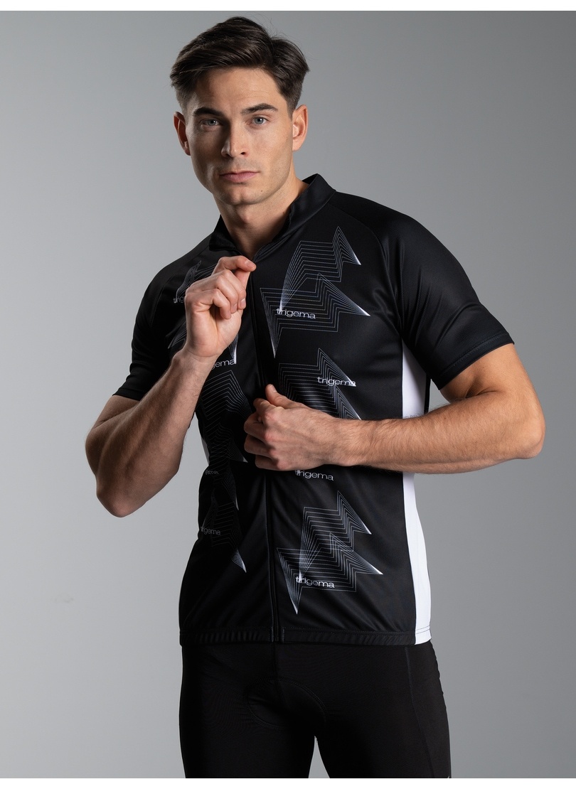 Trigema Radtrikot "TRIGEMA Fahrradjacke mit abstraktem Design"