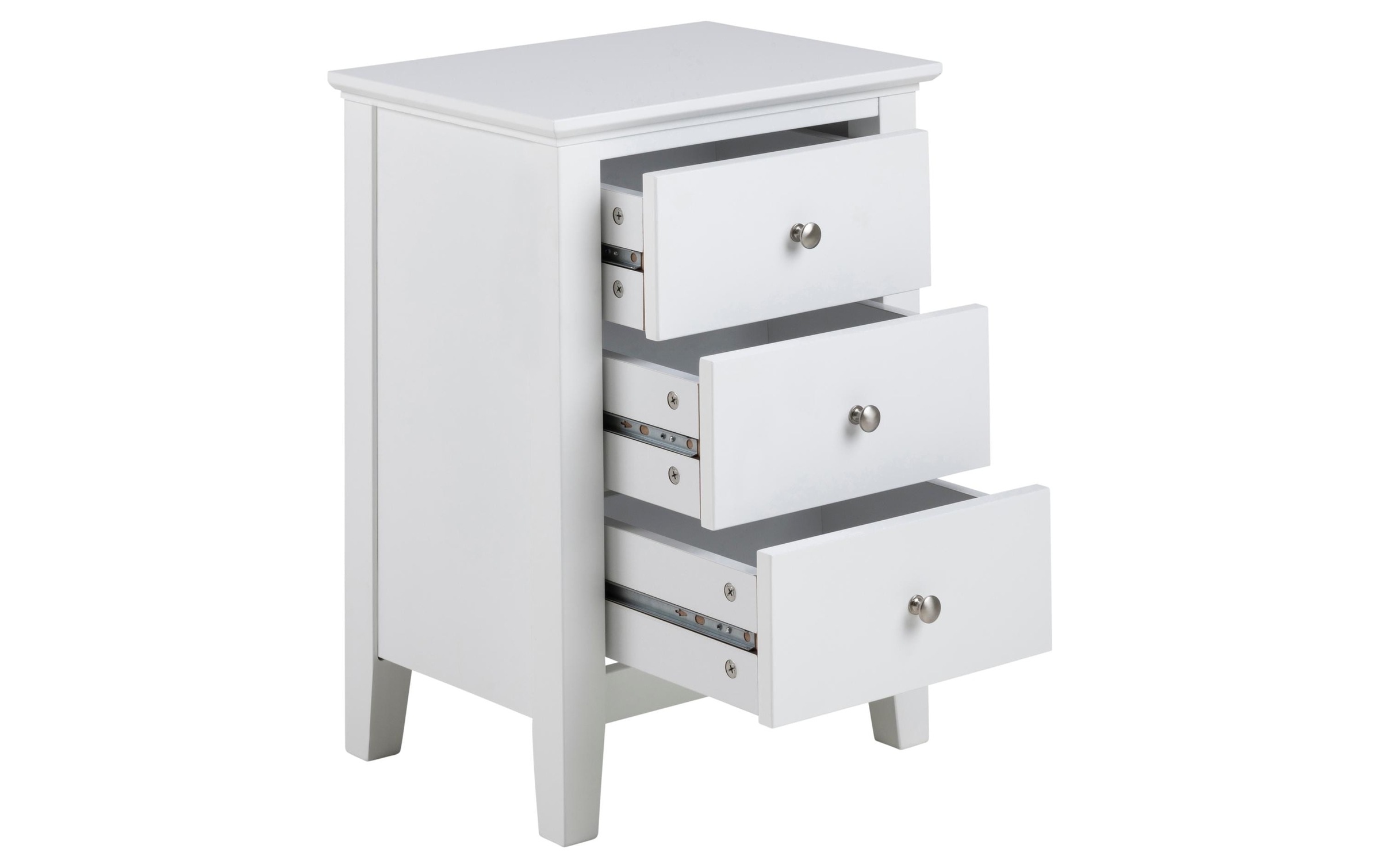 AC Design Nachttisch »Linnea 45 cm x 62.8 cm, Weiss glanz«