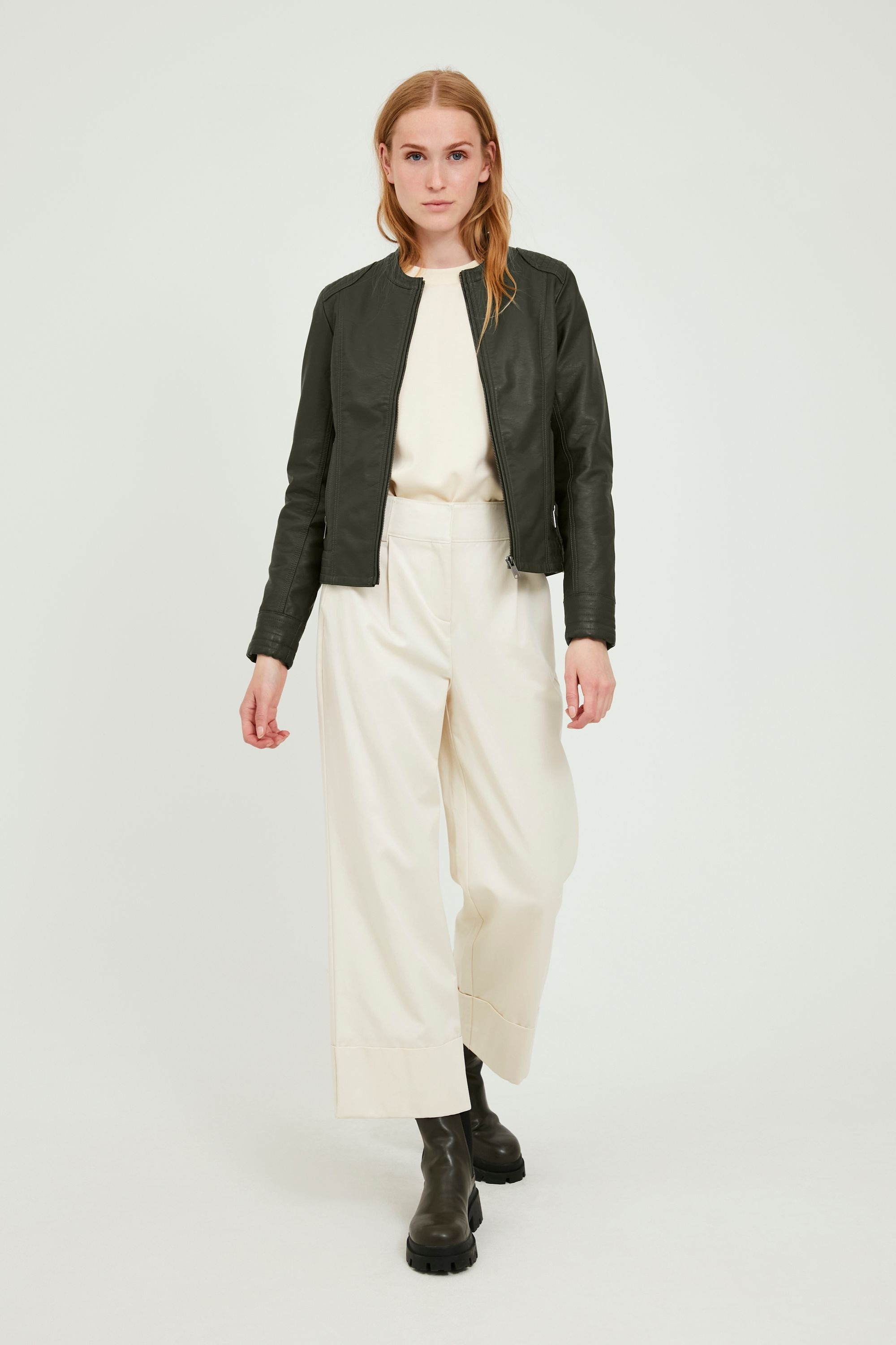 b.young Lederimitatjacke »Lederimitatjacke BYAcom«, ohne Kapuze
