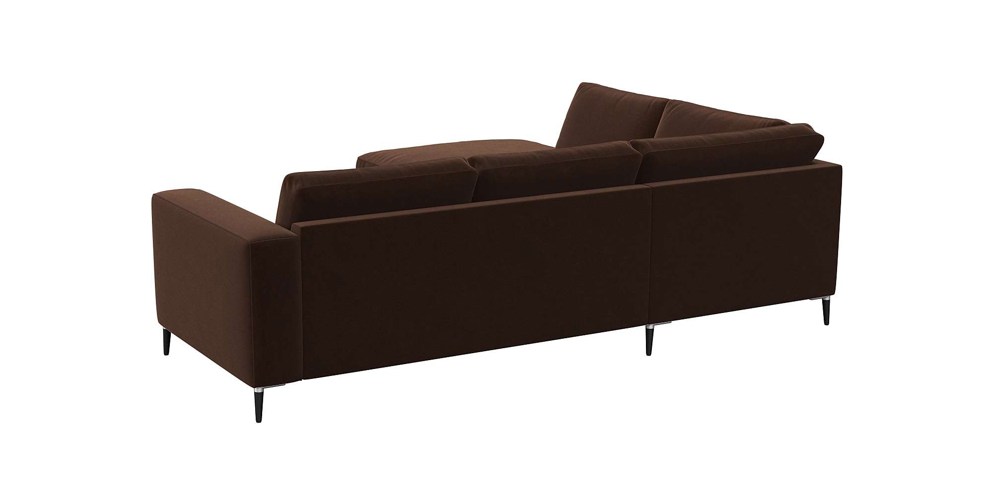 Thumbnail - FLEXLUX Ecksofa "Fiore, bequem und komfortabel, zeitlos, L-Form", breite Armlehnen, Füße Alu/schwarz, B/T 241/225 cm, Ka...