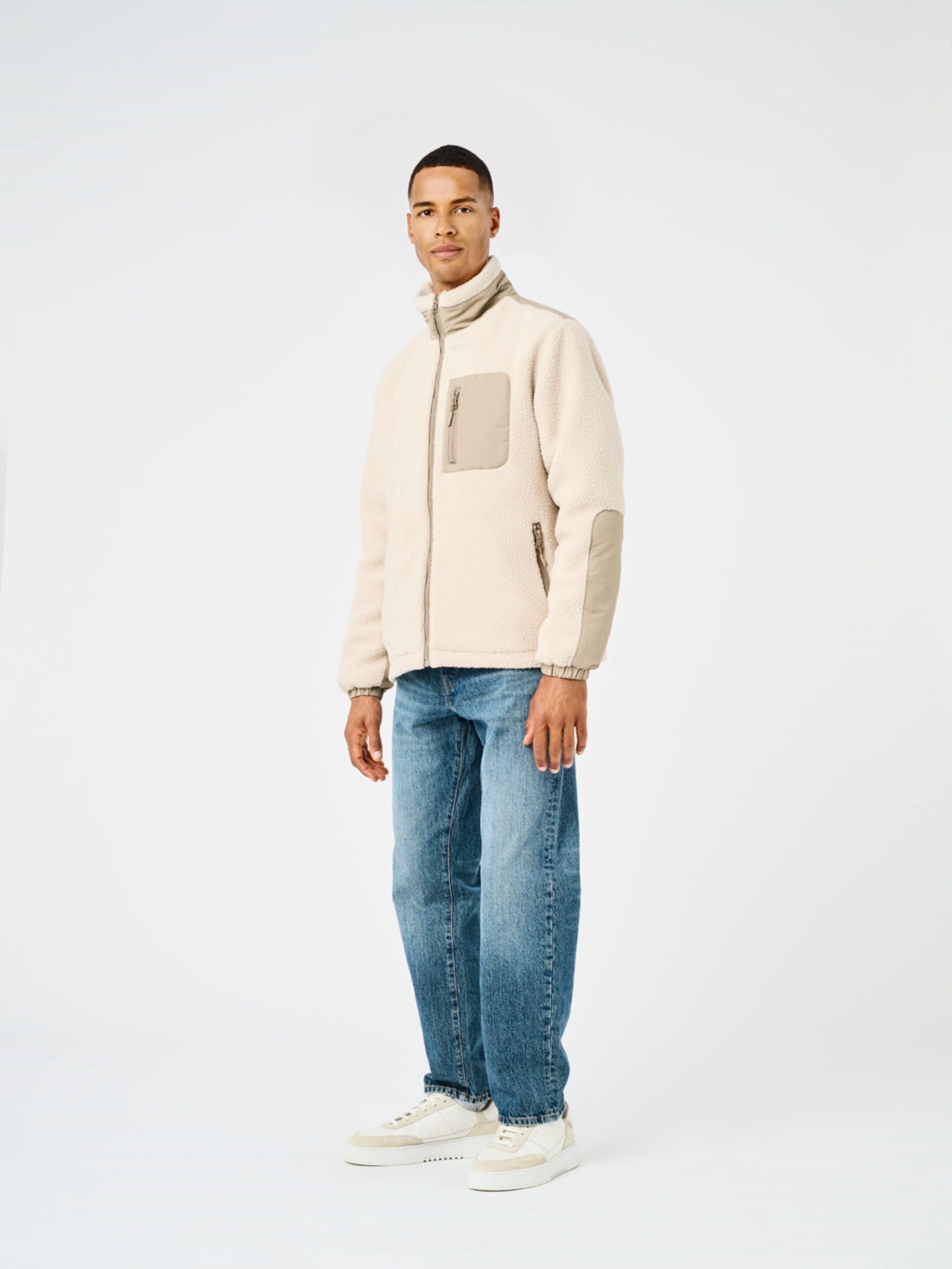 ONLY & SONS Kurzjacke »ONSTYRO PADDED SHERPA JACKET NOOS« Polyester, regular fit