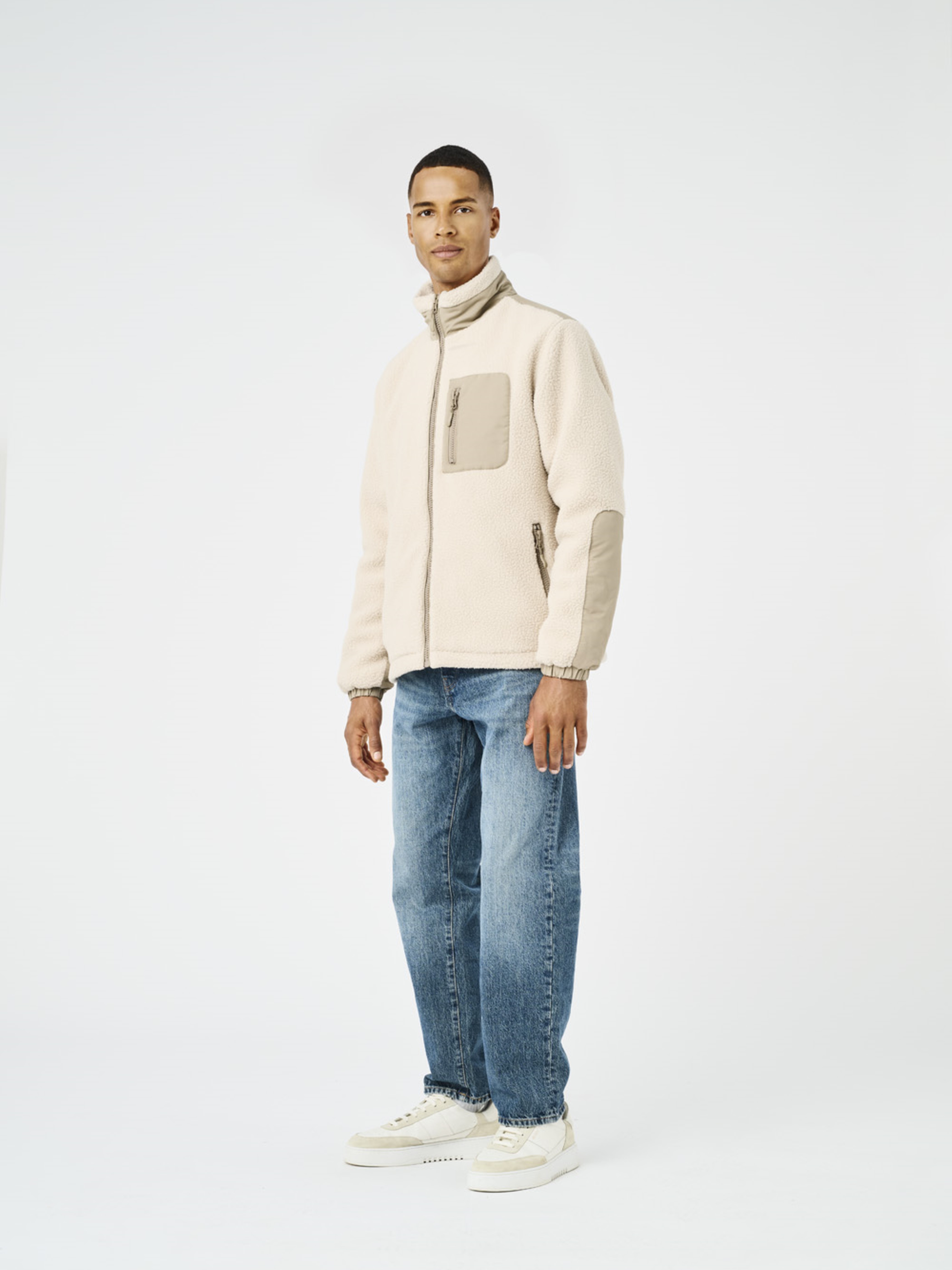 ONLY & SONS "ONSTYRO PADDED SHERPA JACKET NOOS" Polyester, regular fit