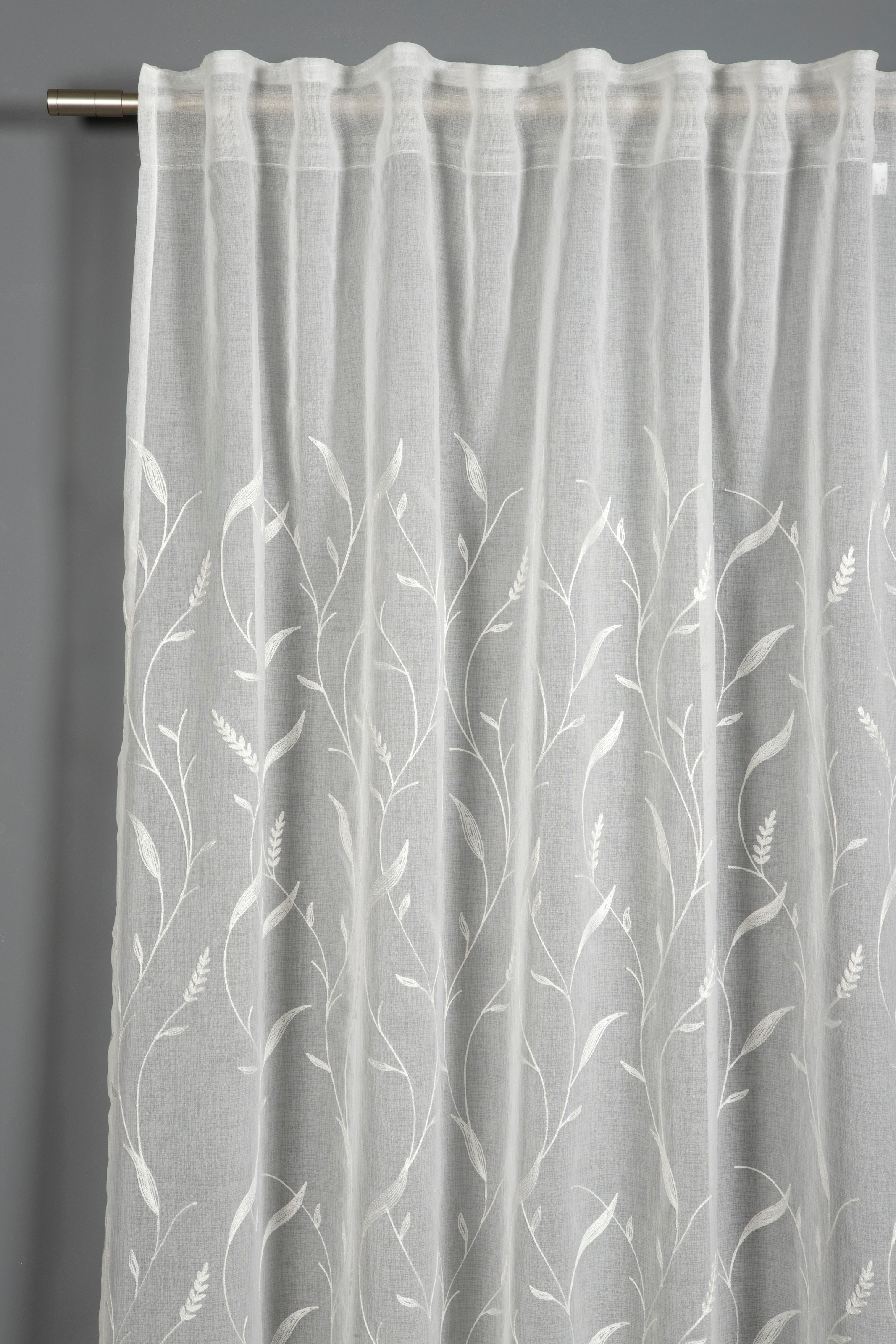 Gardine »Schal Dolly-Voile Ranke«, (1 St.), mit Gardinenband und verdeckten Schlaufen