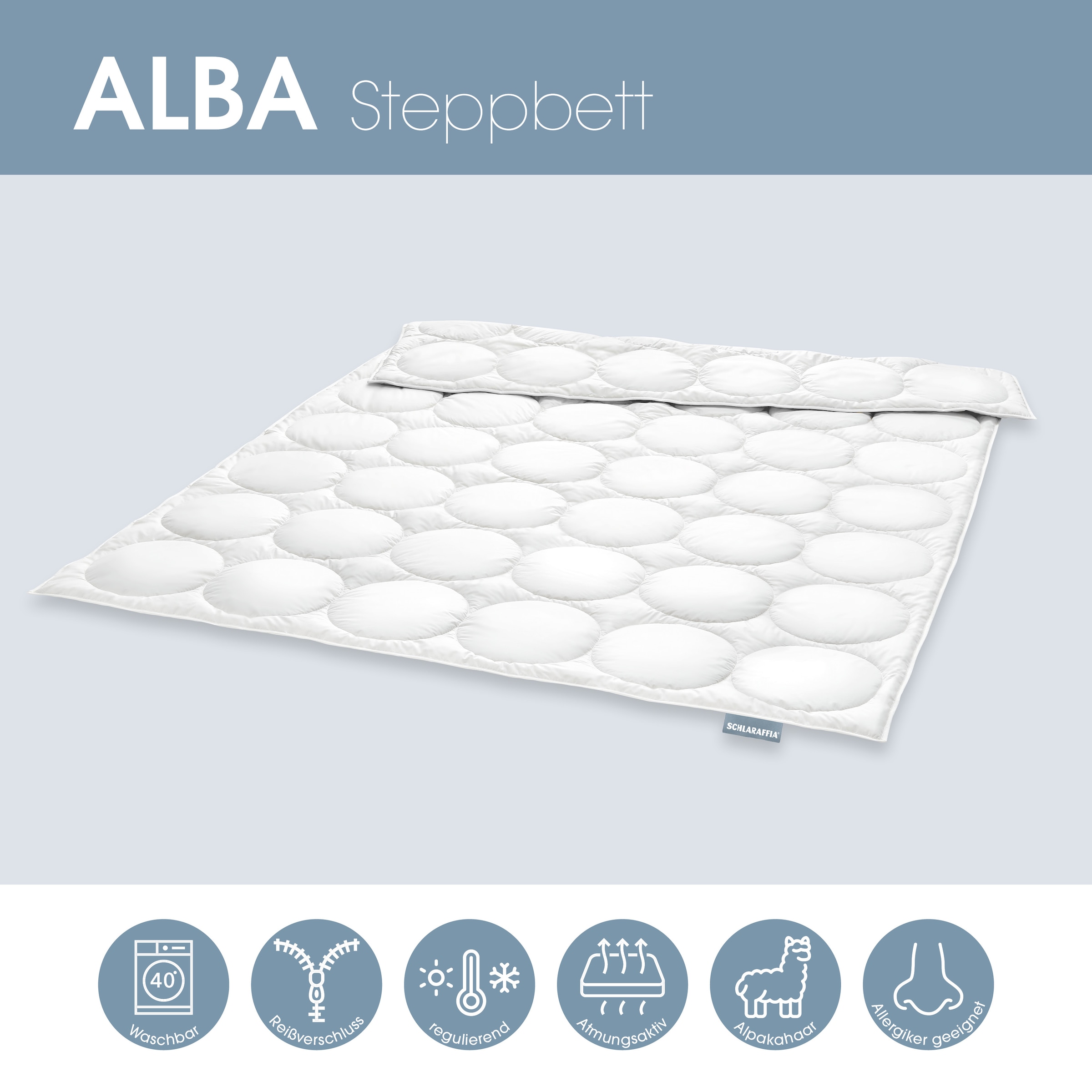 Schlaraffia Naturhaarbettdecke »Alba« leicht Füllung 100 % Alpakahaar 1 Stk. tlg.