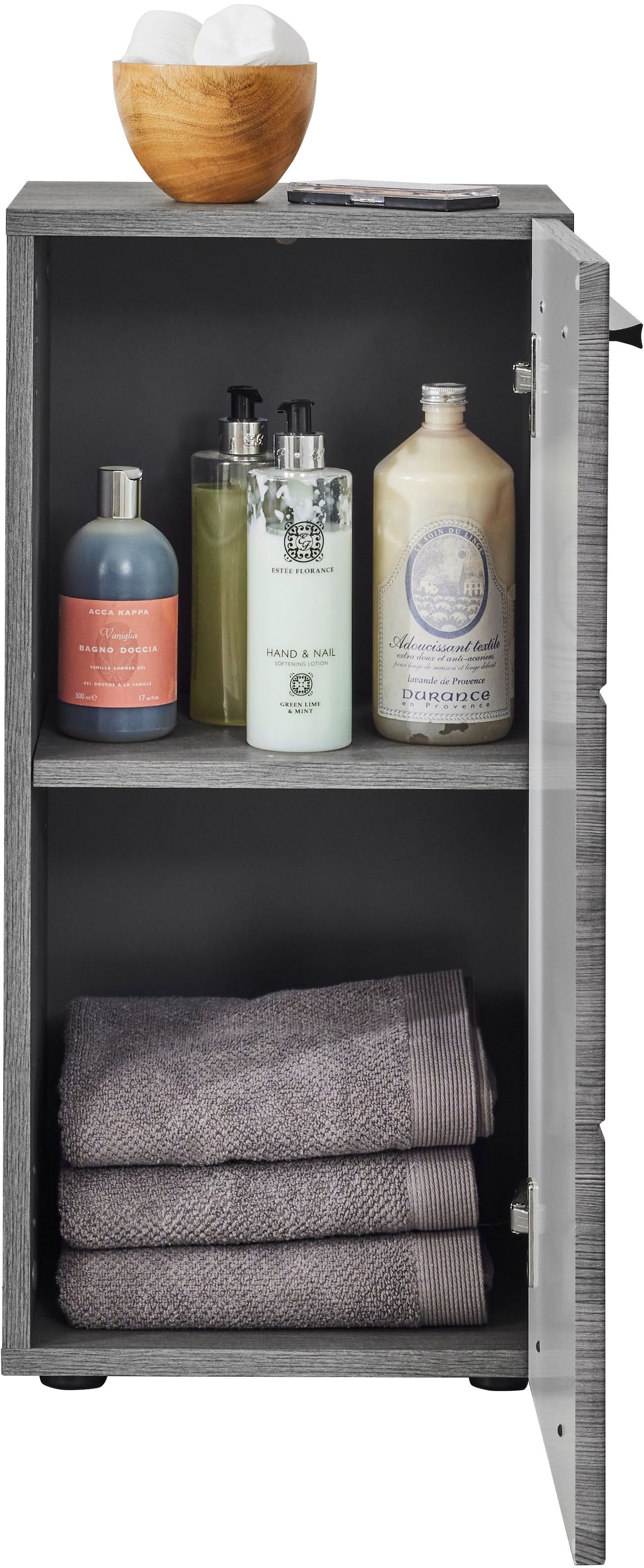 BASIC by Balculina Midischrank »Silver, Badezimmerschrank BxHxT 34x72x30«, (1 St.), Breite 34cm, Tür L/R monierbar, FSC-Mix 70%