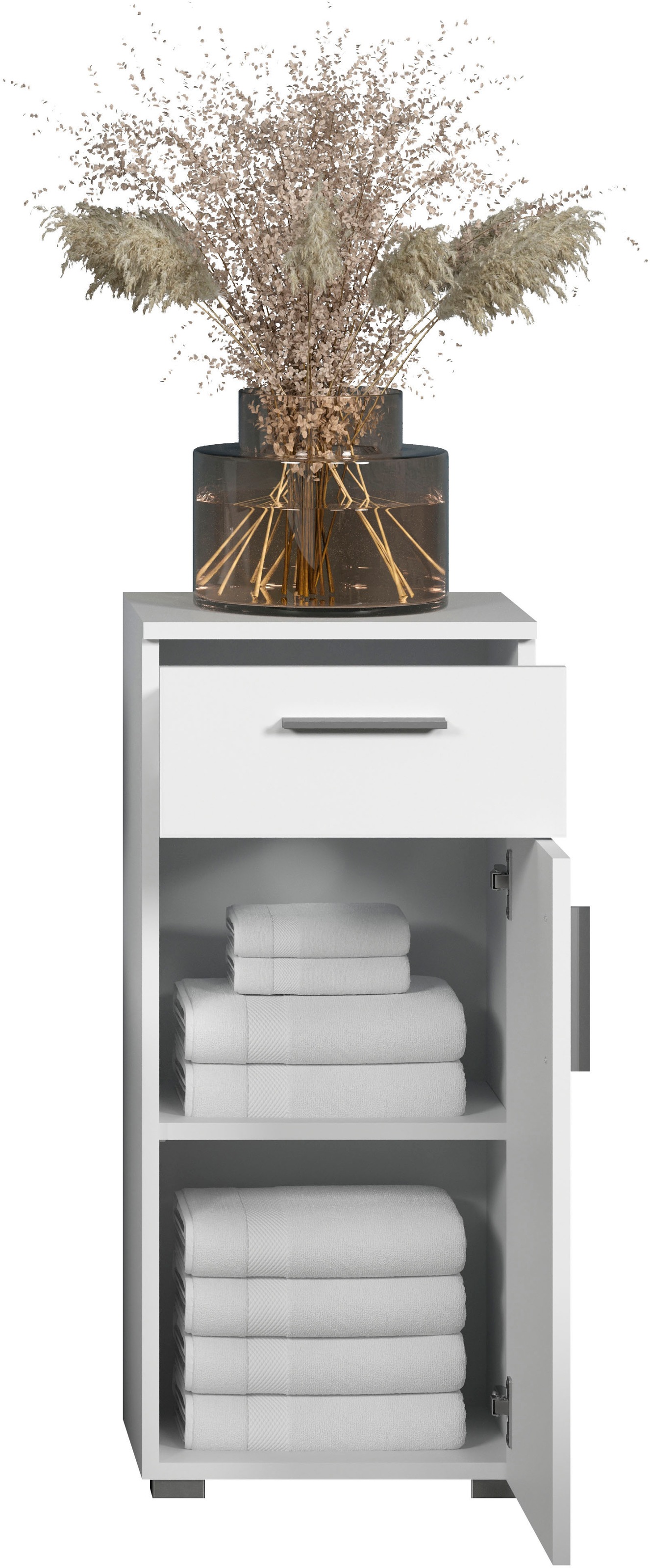 welltime Unterschrank »Prag«, (1 St.), Standschrank mit wechselbarem Türanschlag - (B/T/H) 37/31/83 cm