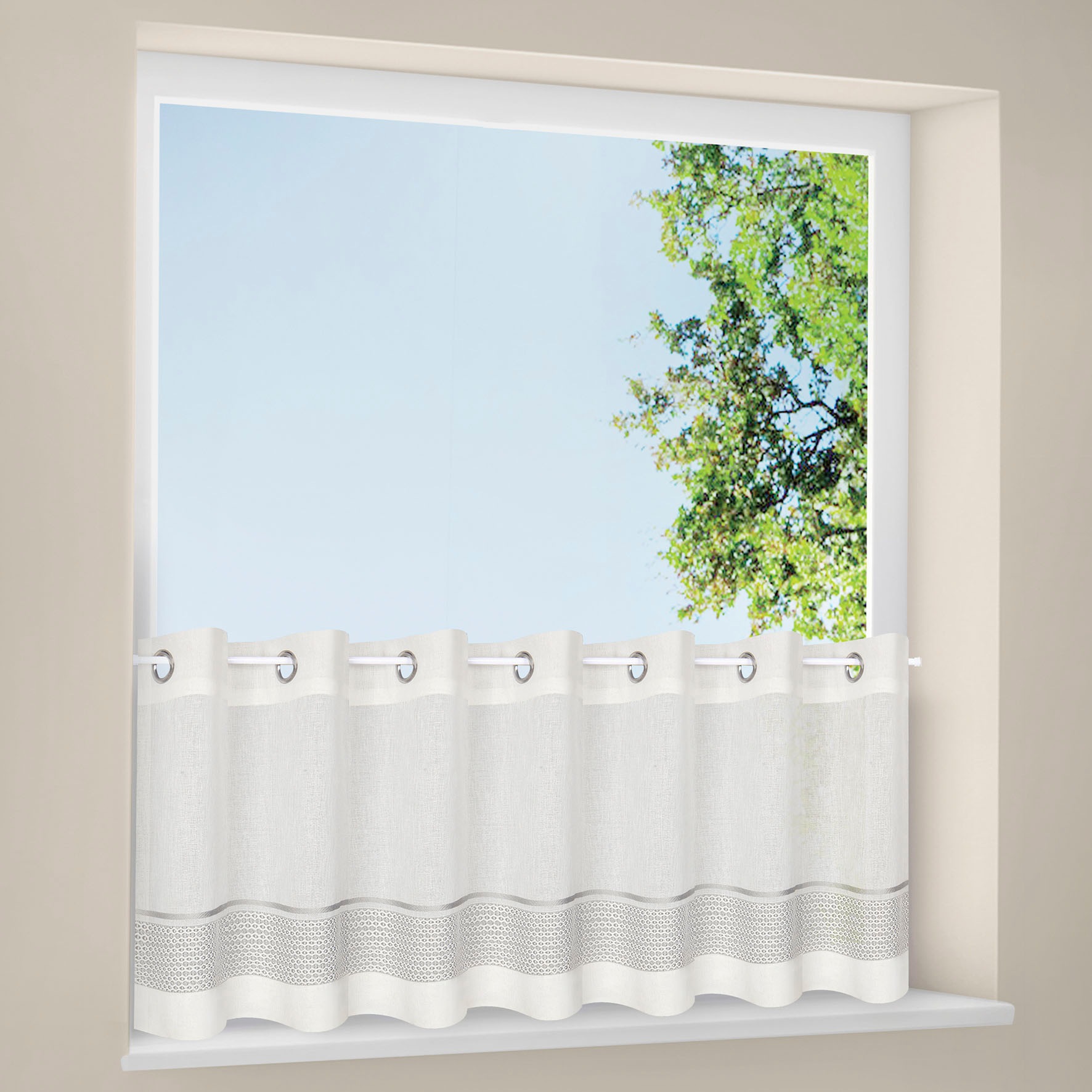 Gerster Scheibengardine "Janni" Ösen 1 Stk. tlg. SB-Ösenbistro "JANNI" günstig online kaufen