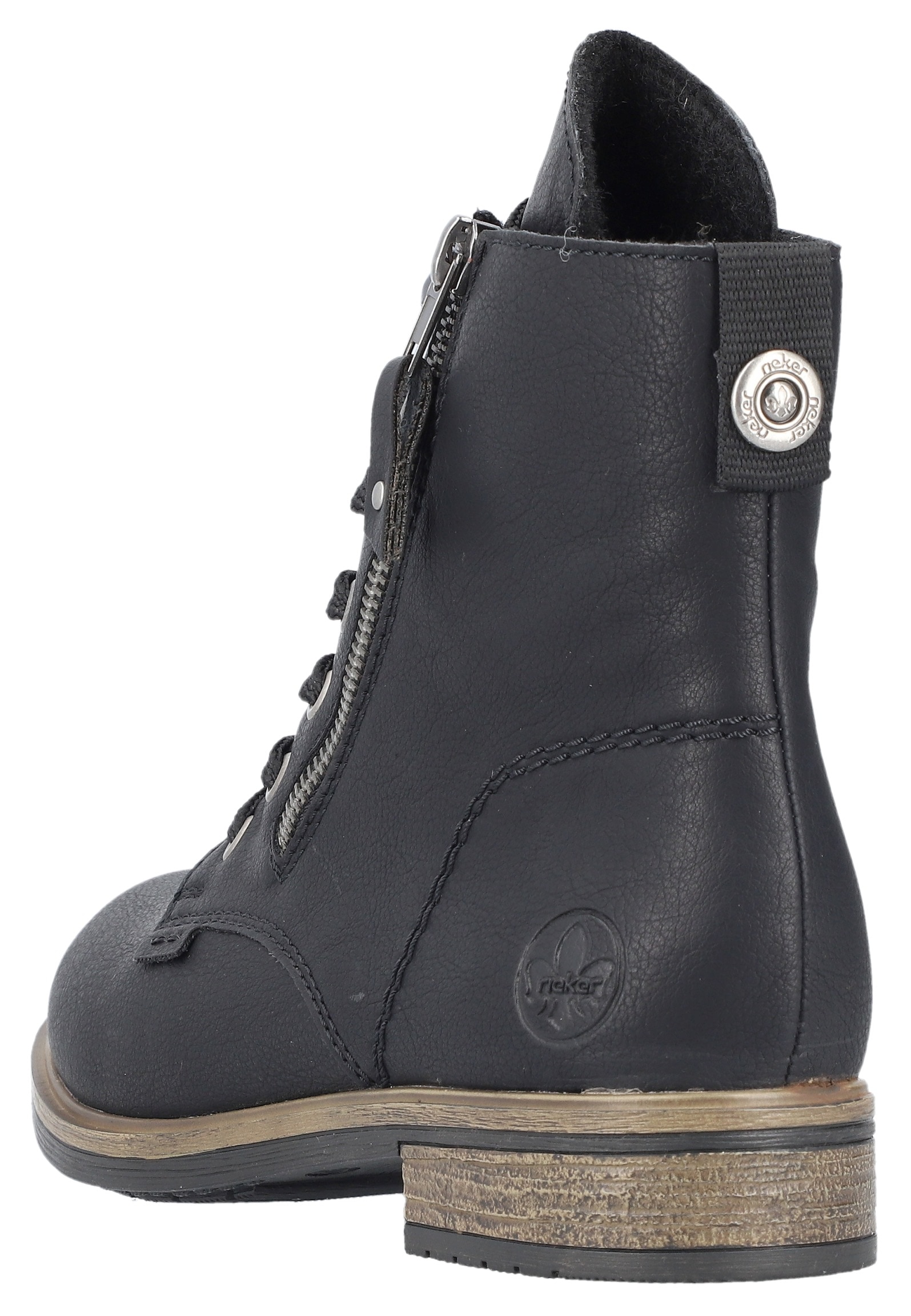 Rieker Schnürstiefelette, Schnürboots, Blockabsatz, in klassischer Form