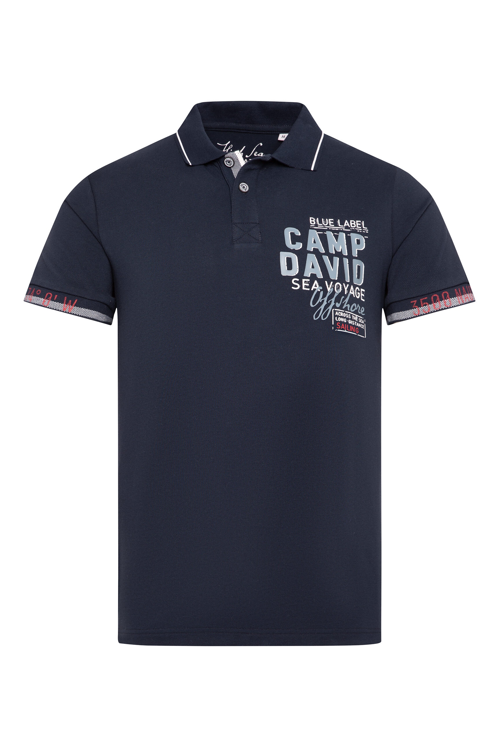 CAMP DAVID Poloshirt, mit Seitenschlitze