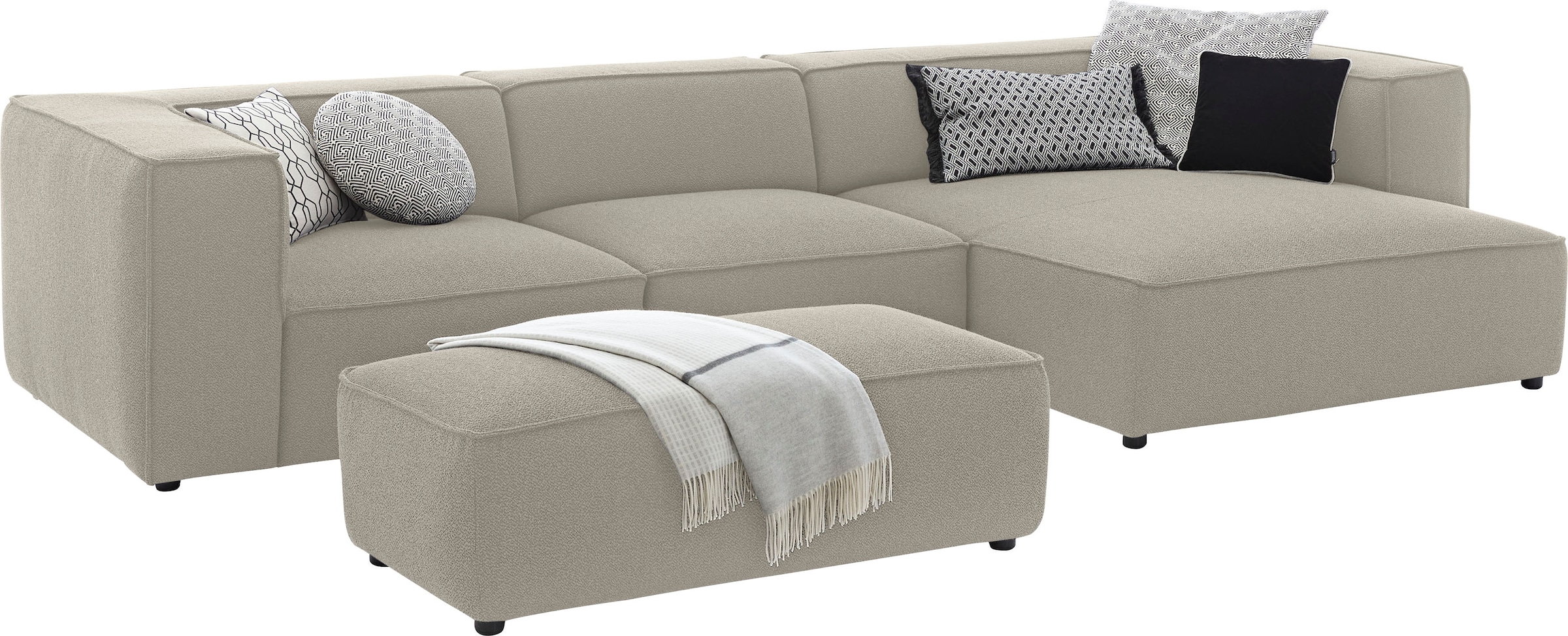 W.SCHILLIG Hocker »around-the-block«, mit eleganter Biese